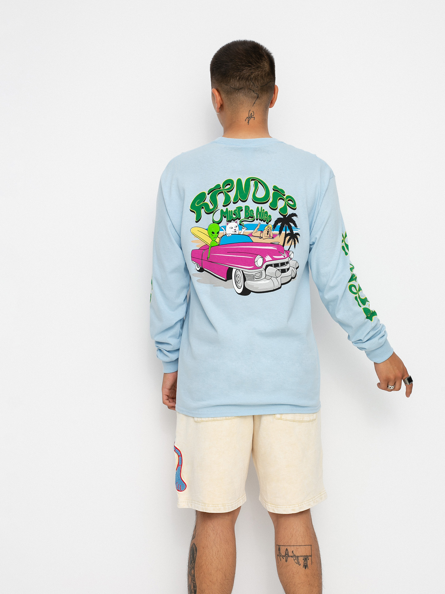 Longsleeve RipNDip Nermirder Beach (mint/cloud wash)