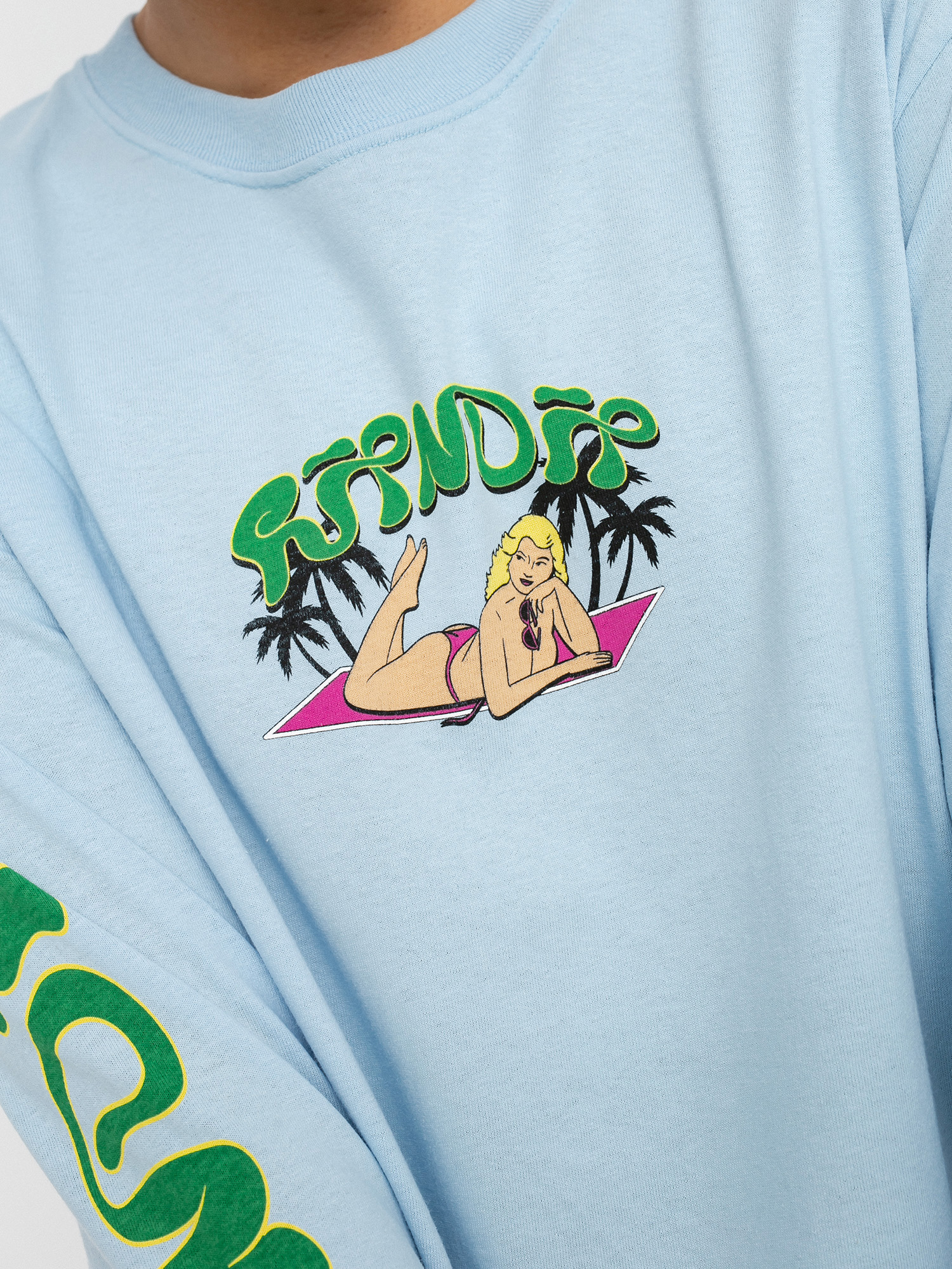 Longsleeve RipNDip Nermirder Beach (mint/cloud wash)