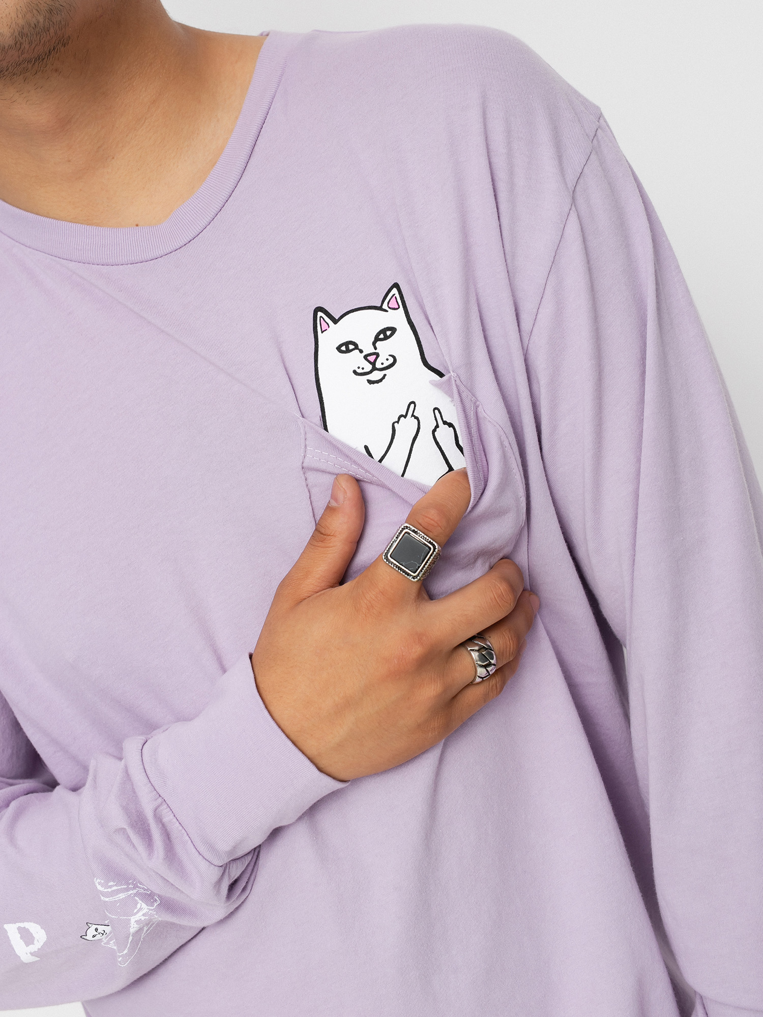 Longsleeve RipNDip Lord Nermal Pocket (mauve)