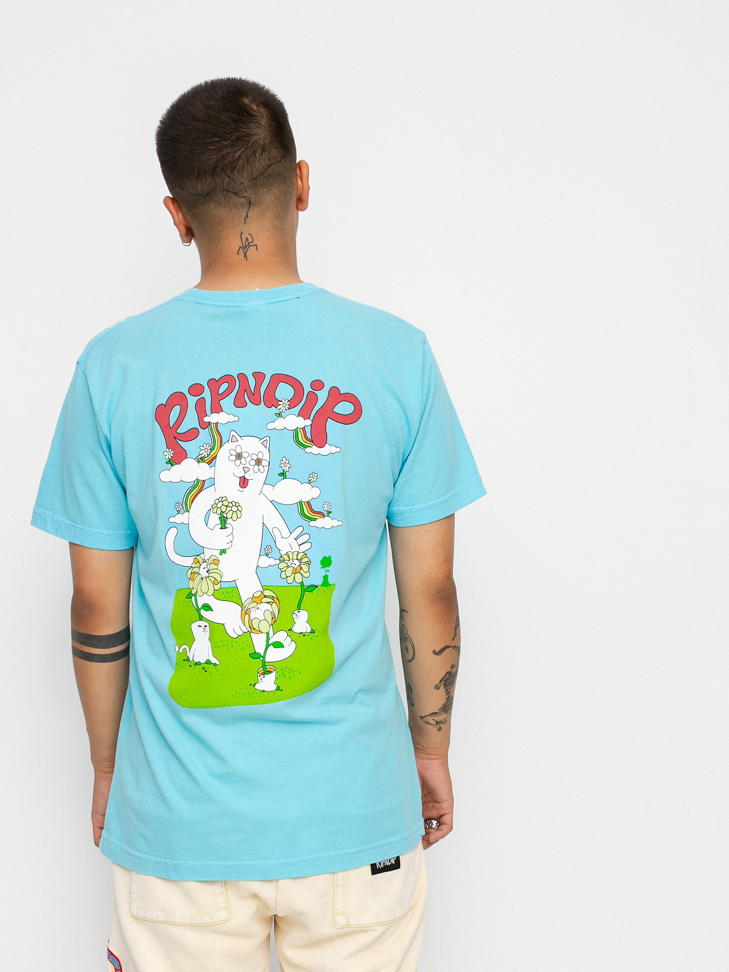 T-shirt RipNDip Flower Power (baby blue)