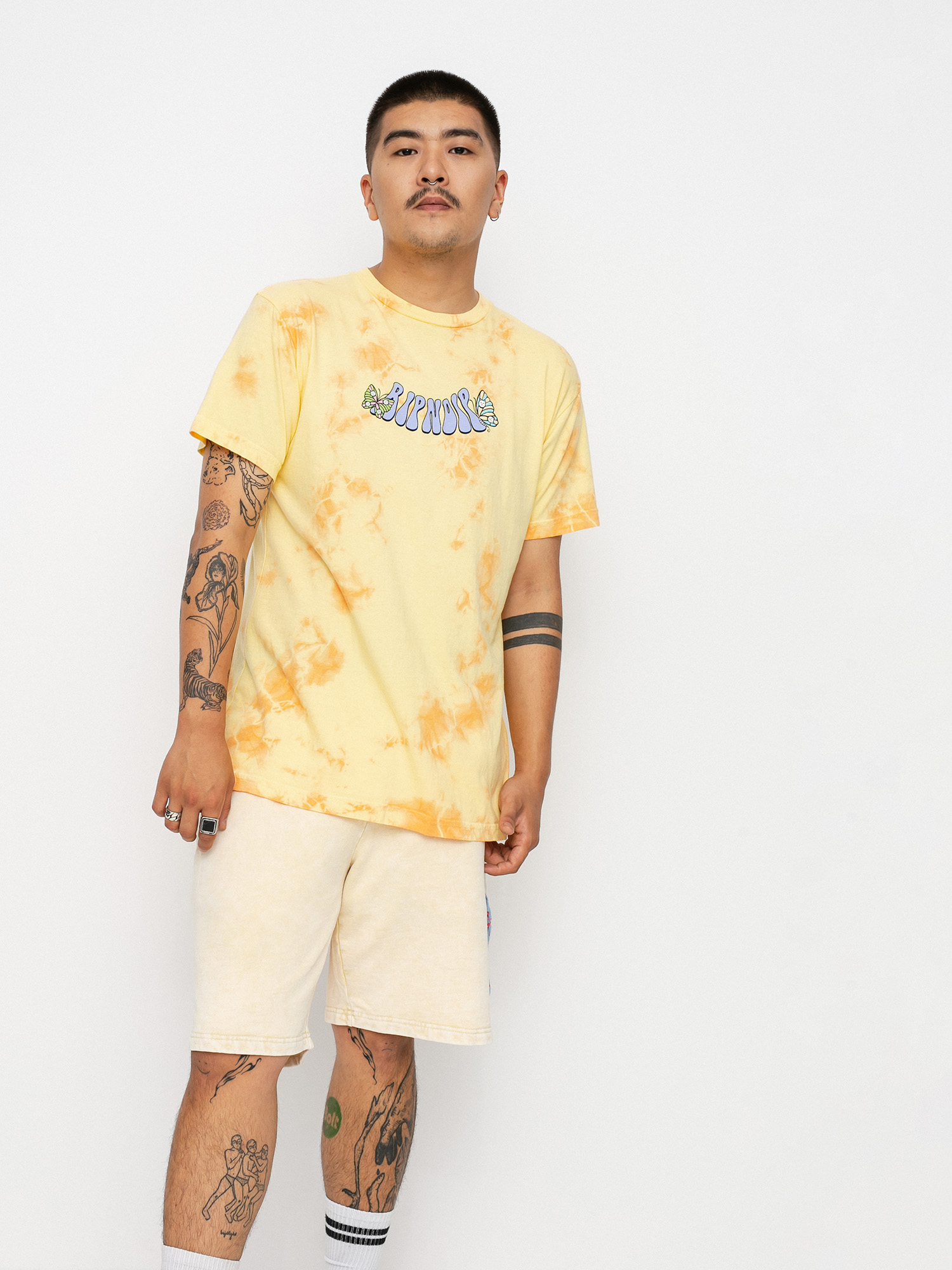T-shirt RipNDip Think Factory (gold/orange cloud wash)