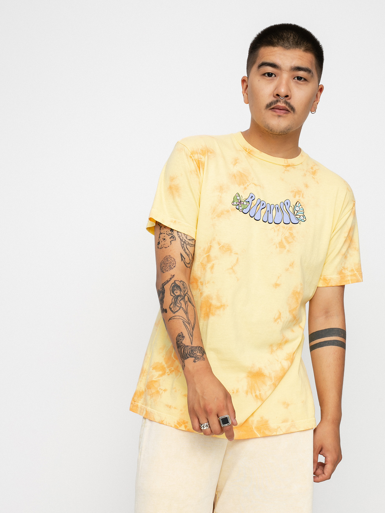 T-shirt RipNDip Think Factory (gold/orange cloud wash)