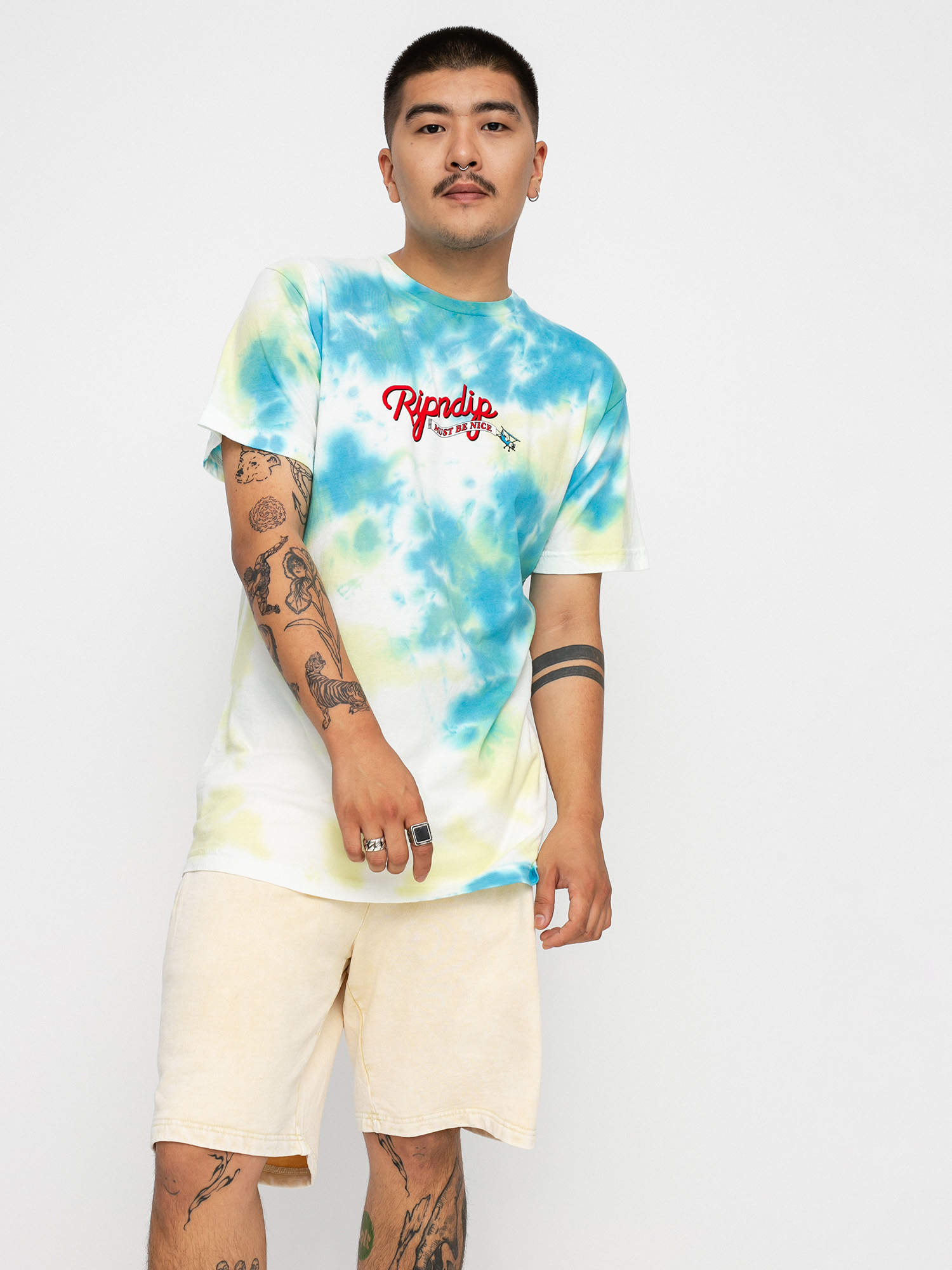 T-shirt RipNDip Raise Da Hell (yellow/blue acid wash)