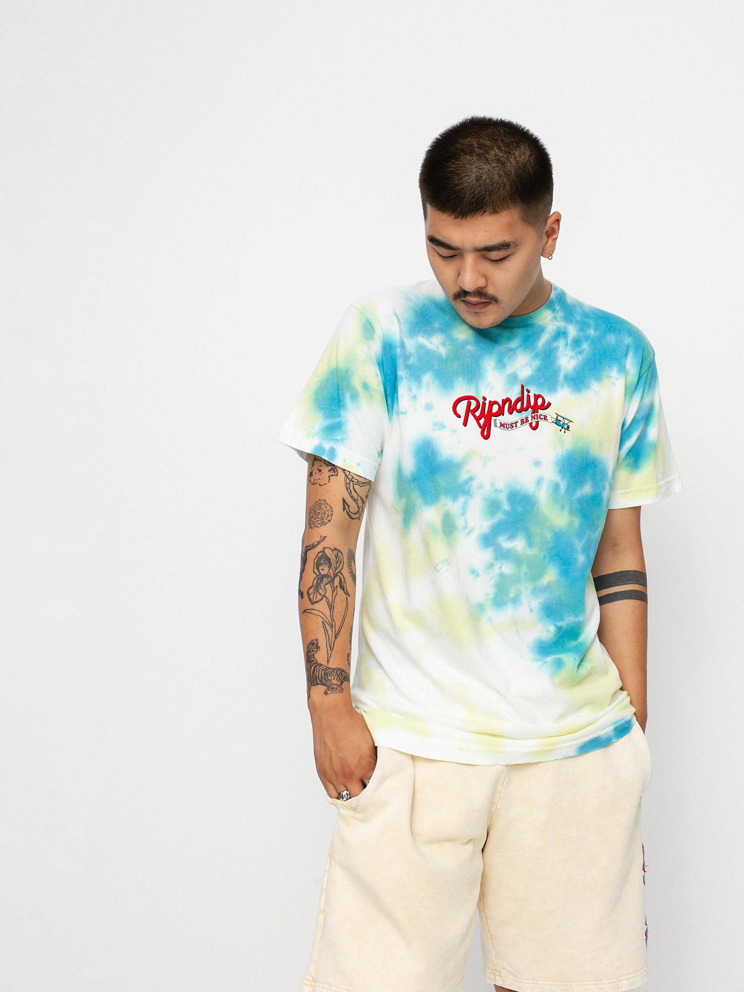T-shirt RipNDip Raise Da Hell (yellow/blue acid wash)