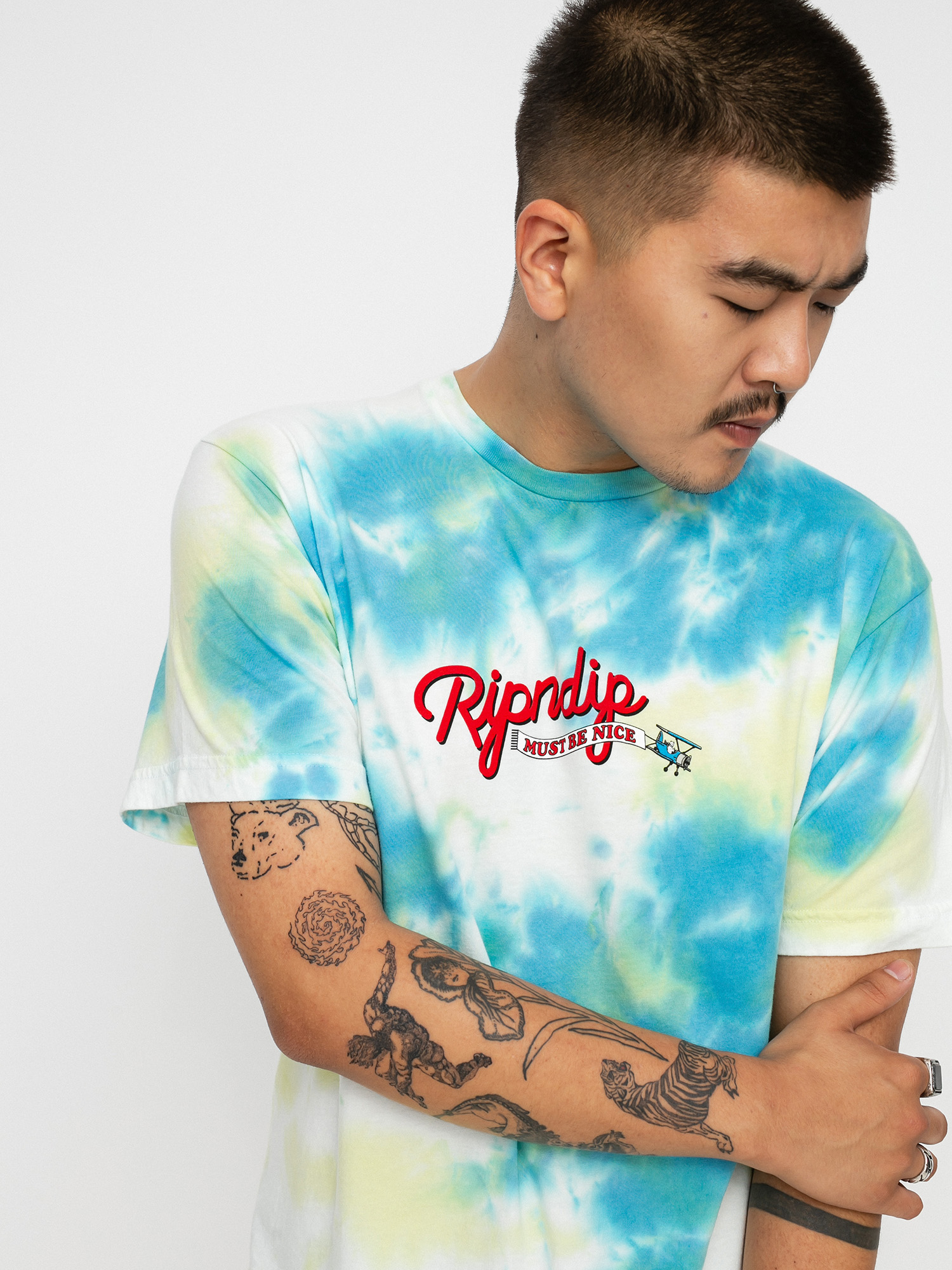 T-shirt RipNDip Raise Da Hell (yellow/blue acid wash)