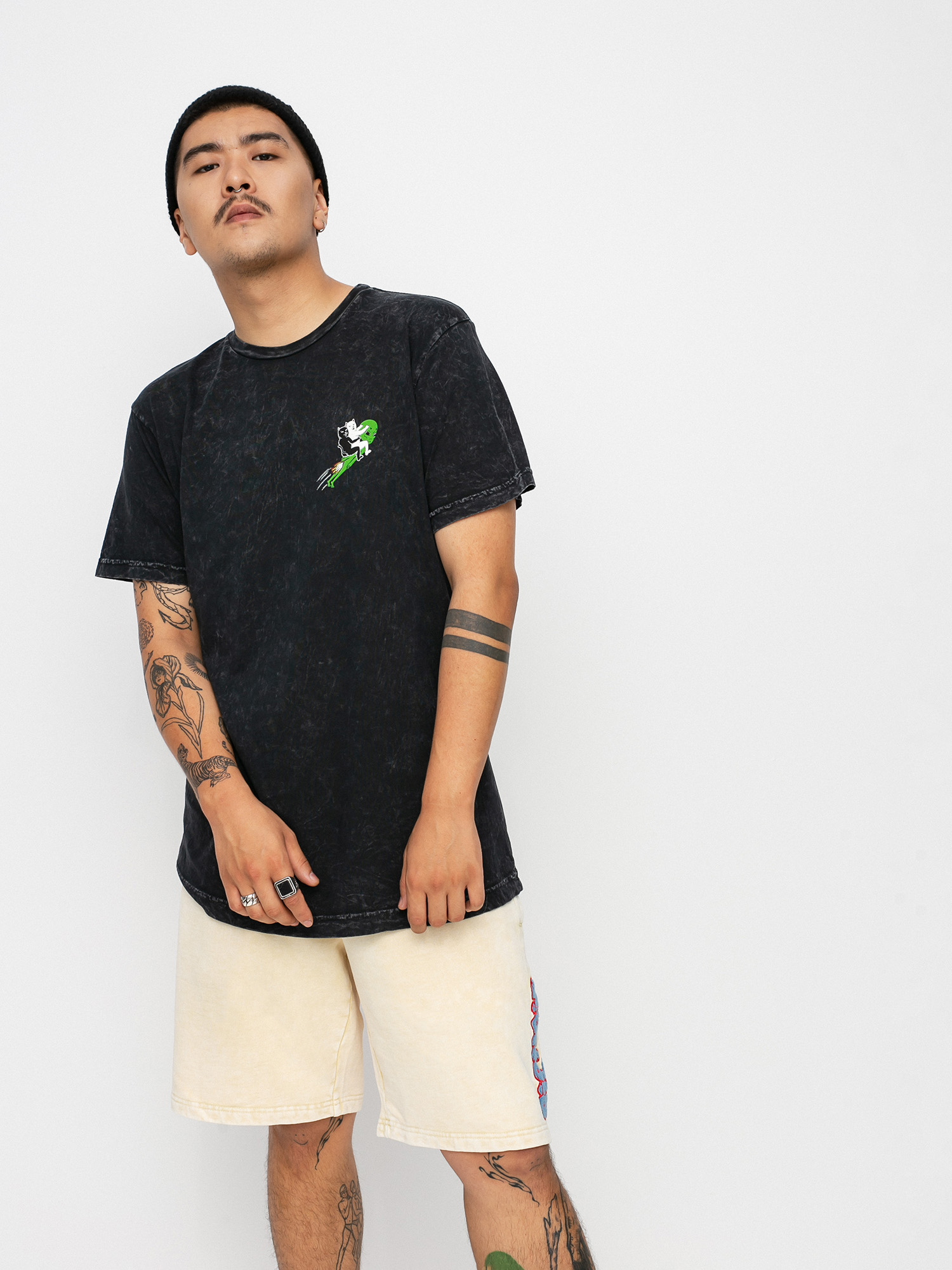T-shirt RipNDip Star Gazer (black mineral wash)