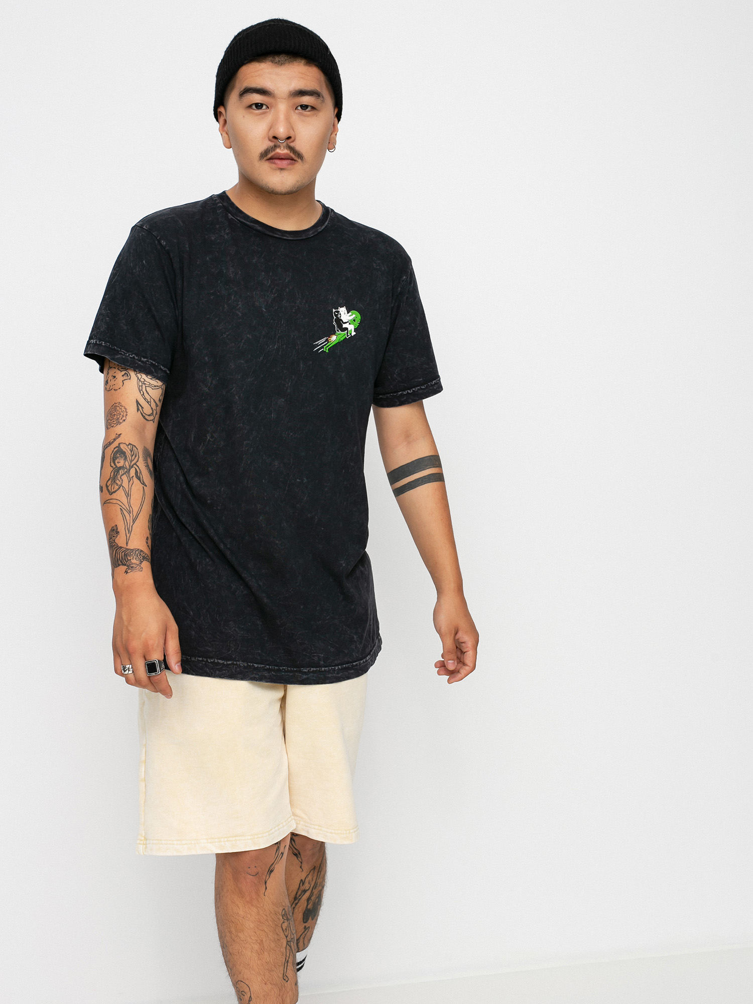 T-shirt RipNDip Star Gazer (black mineral wash)