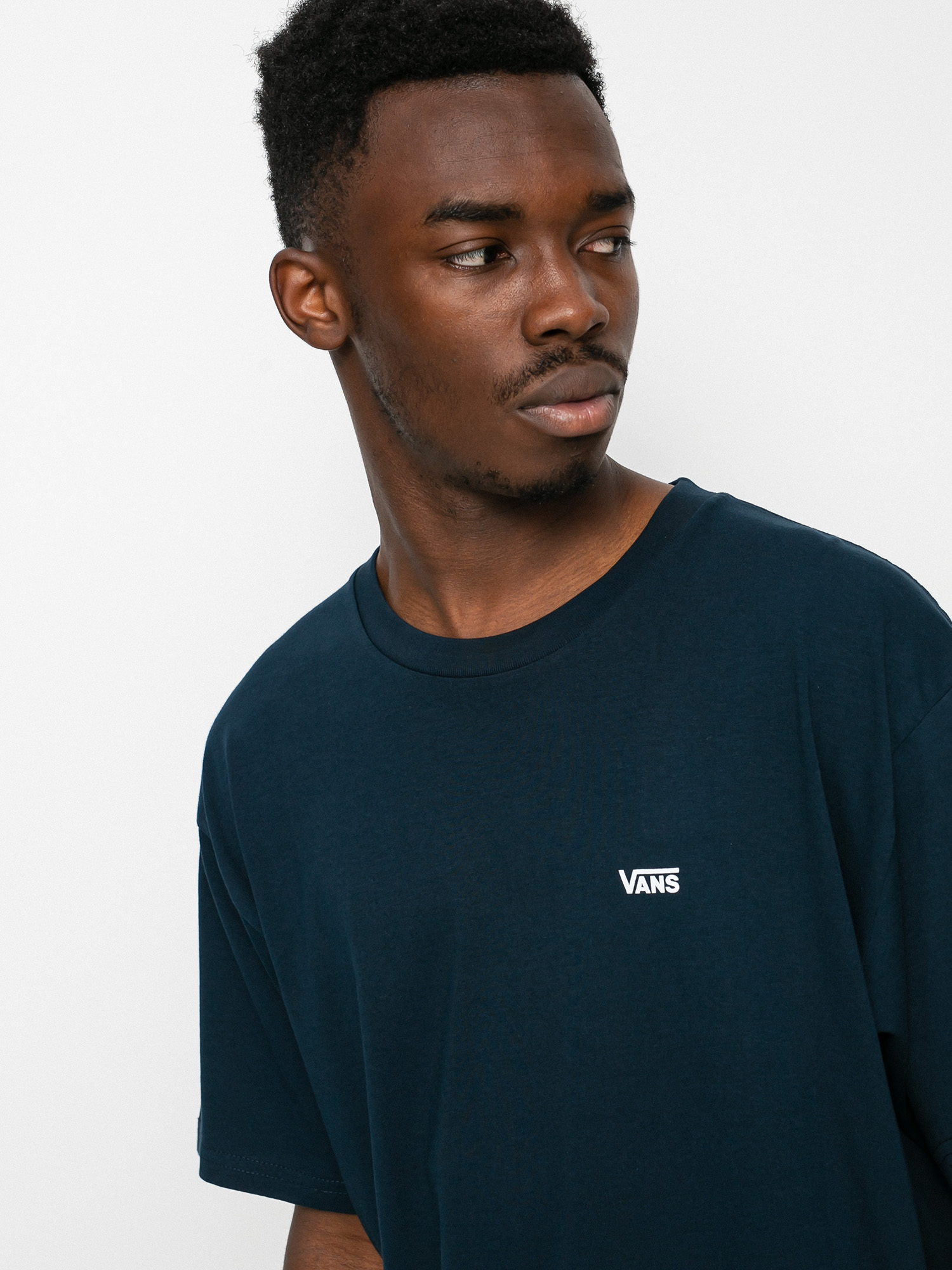 T-shirt Vans Left Chest Logo (navy/white)