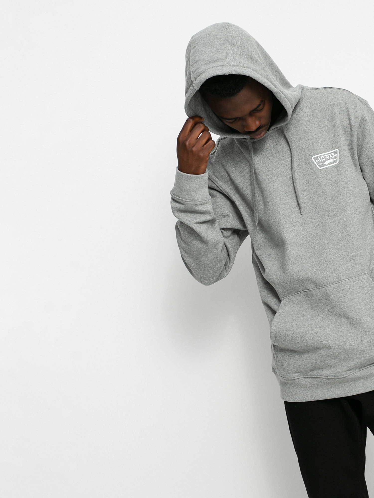 Bluza z kapturem Vans Full Patched HD (cement heather)