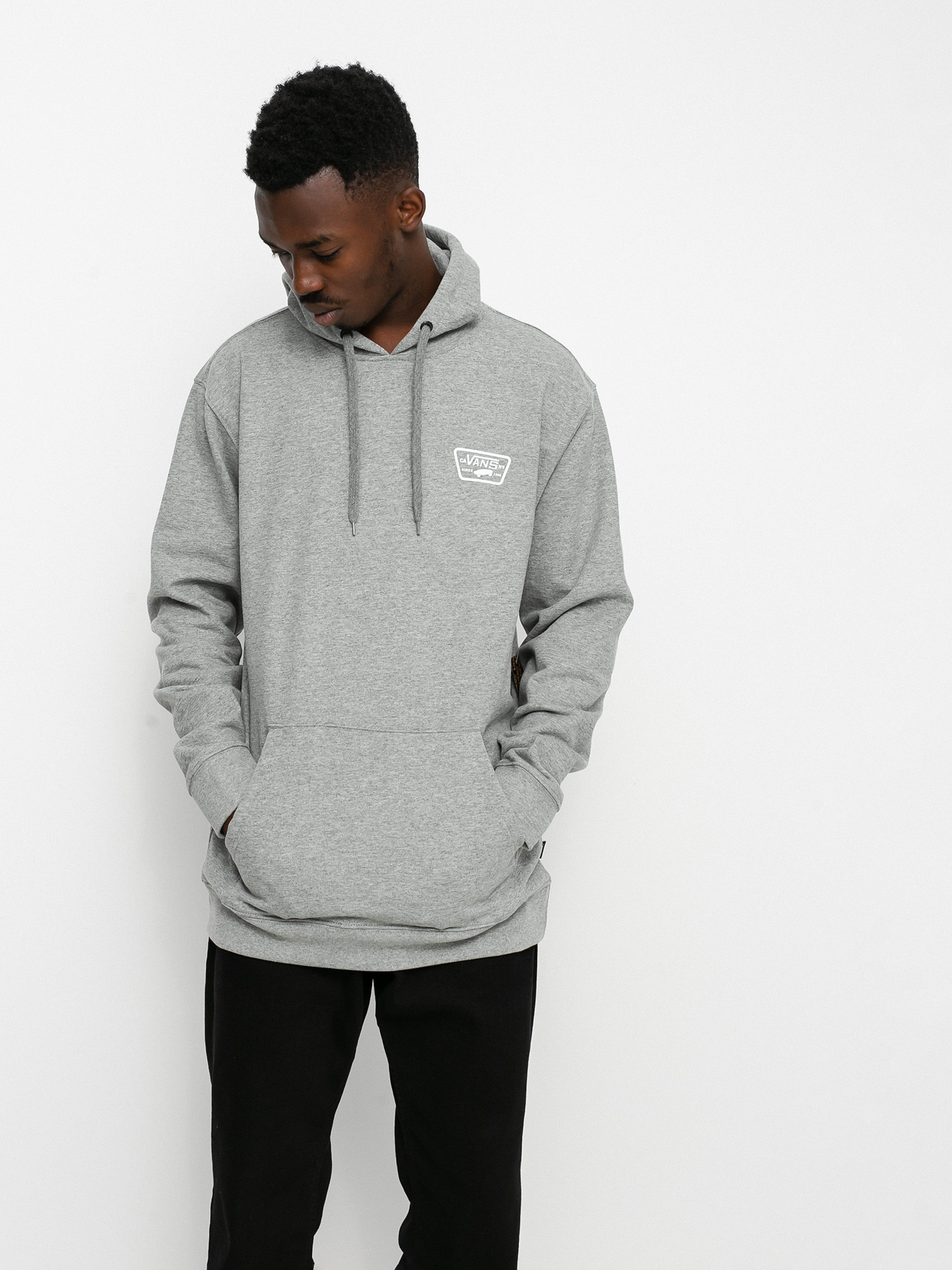 Bluza z kapturem Vans Full Patched HD (cement heather)