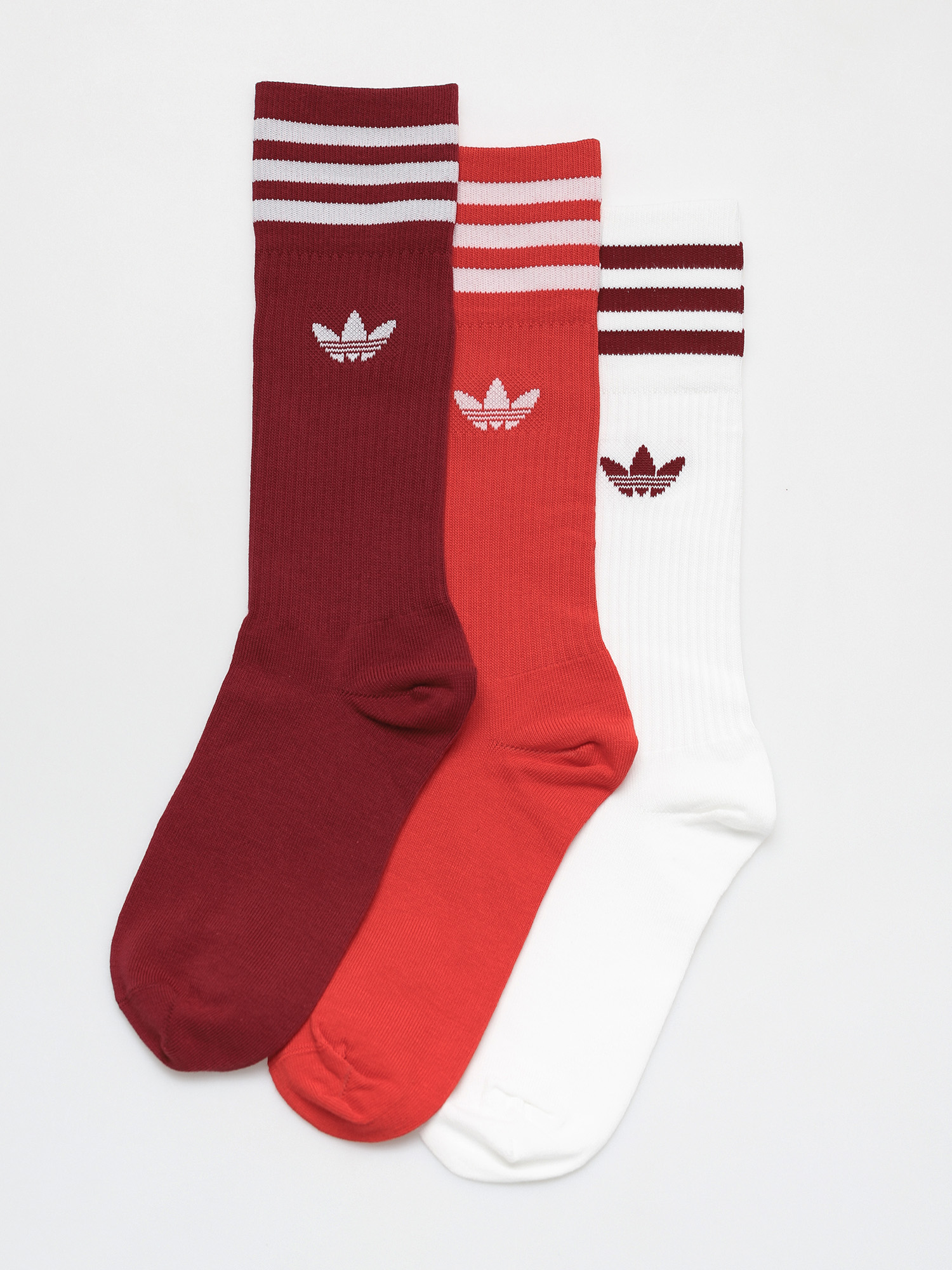 Skarpetki adidas Originals Solid Crew (white/cburgu/red)
