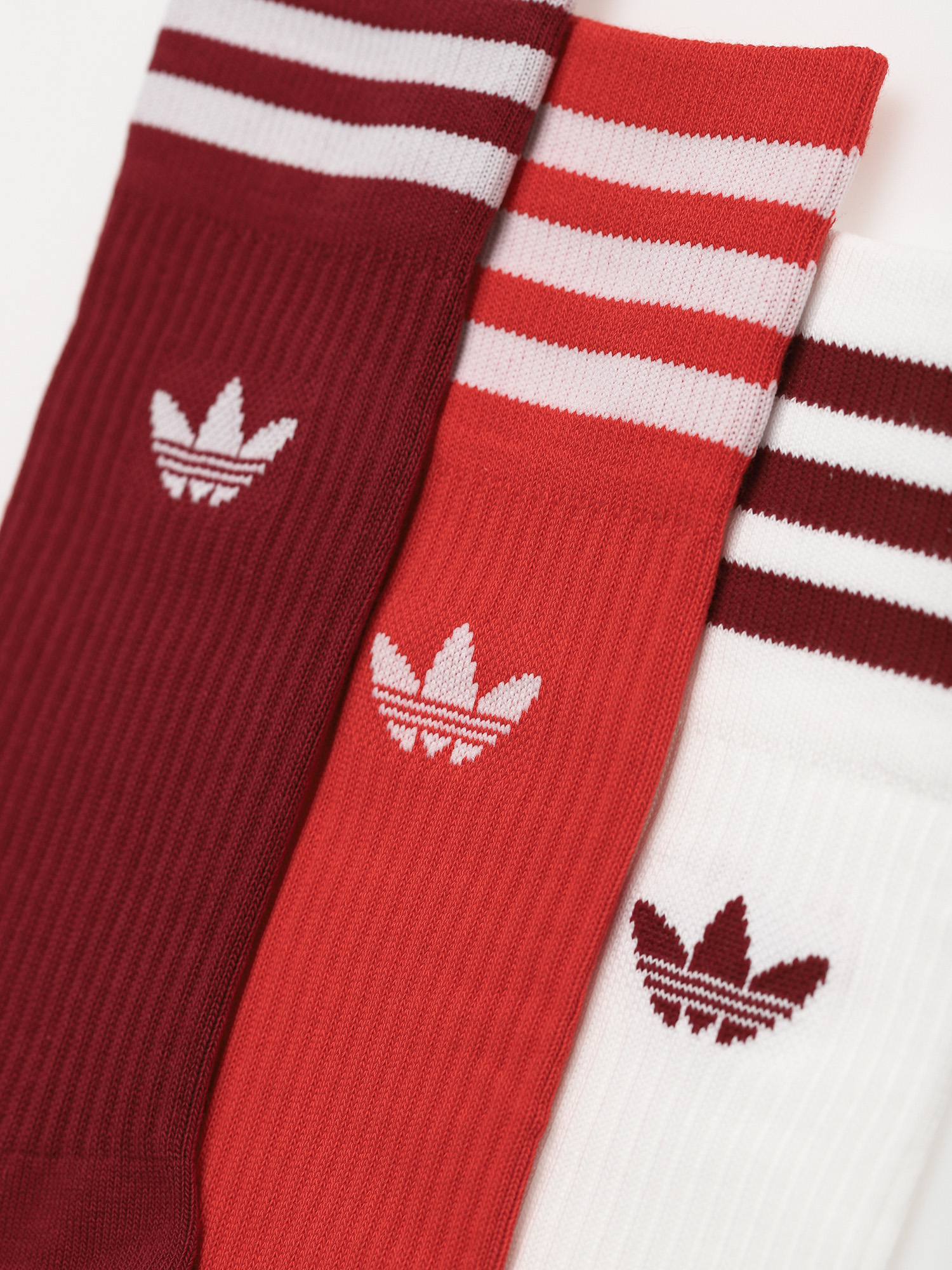 Skarpetki adidas Originals Solid Crew (white/cburgu/red)