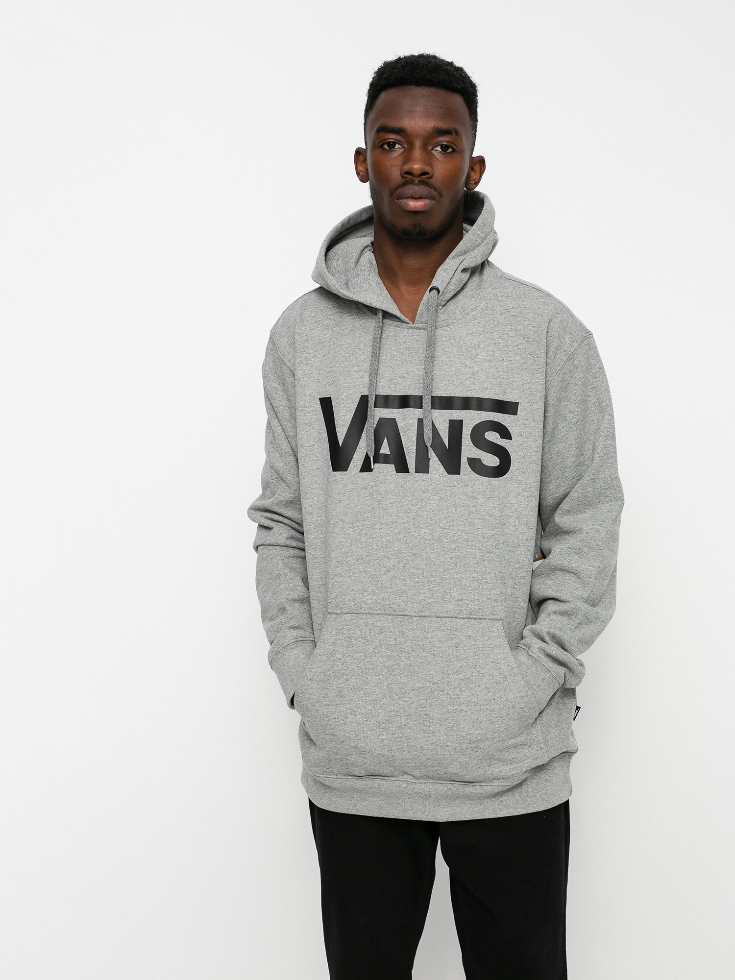 Bluza z kapturem Vans Classic HD (cement heather/black)
