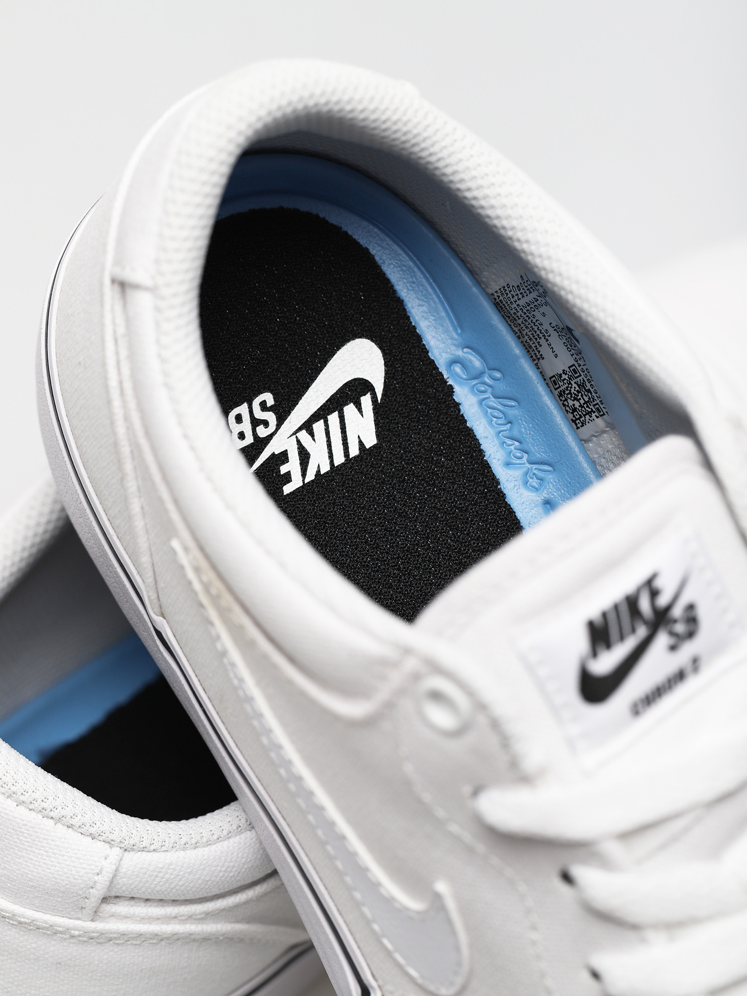 nike sb chron 2 canvas white