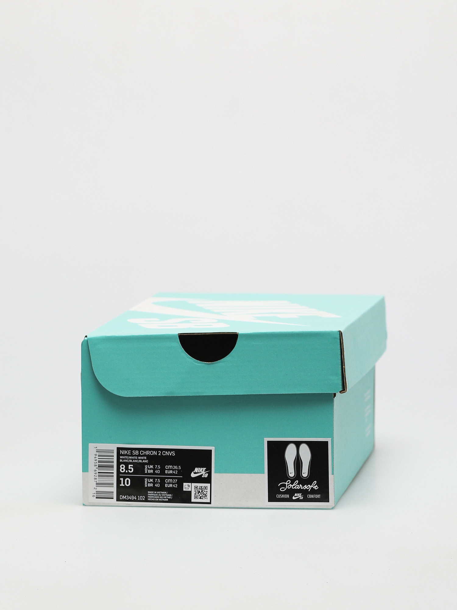 nike sb chron 2 canvas white