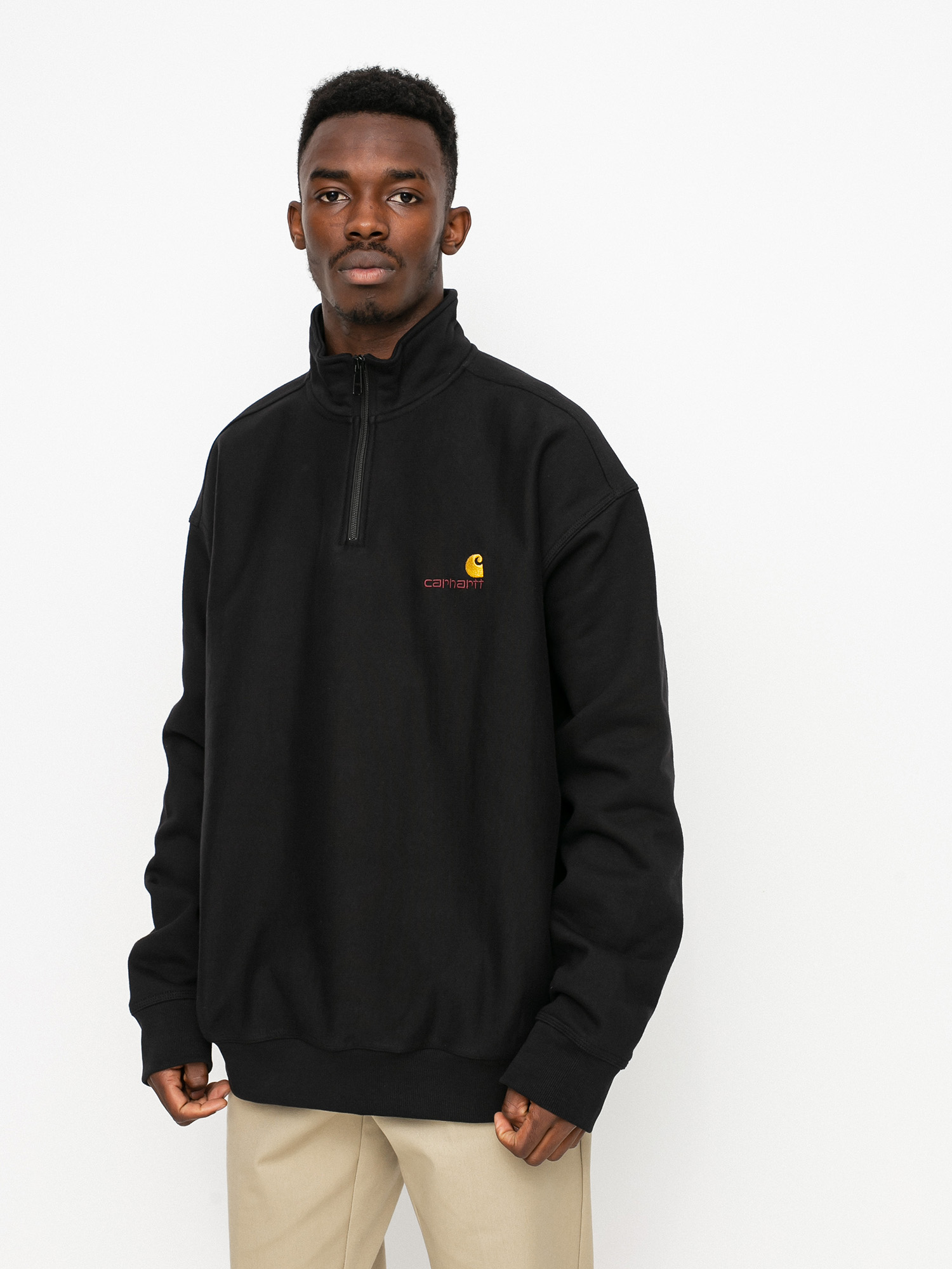 Bluza Carhartt WIP American Script Half Zip (black)