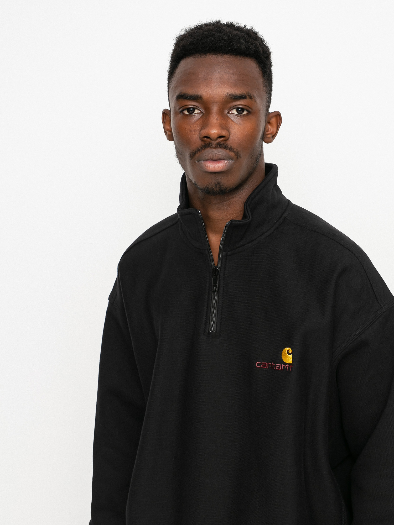 Bluza Carhartt WIP American Script Half Zip (black)