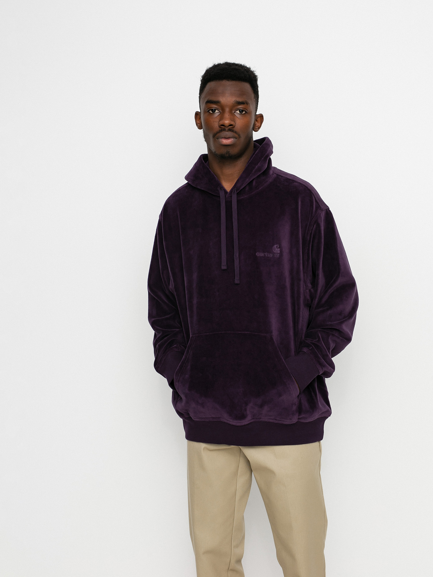 Bluza z kapturem Carhartt WIP United Script HD (dark iris)