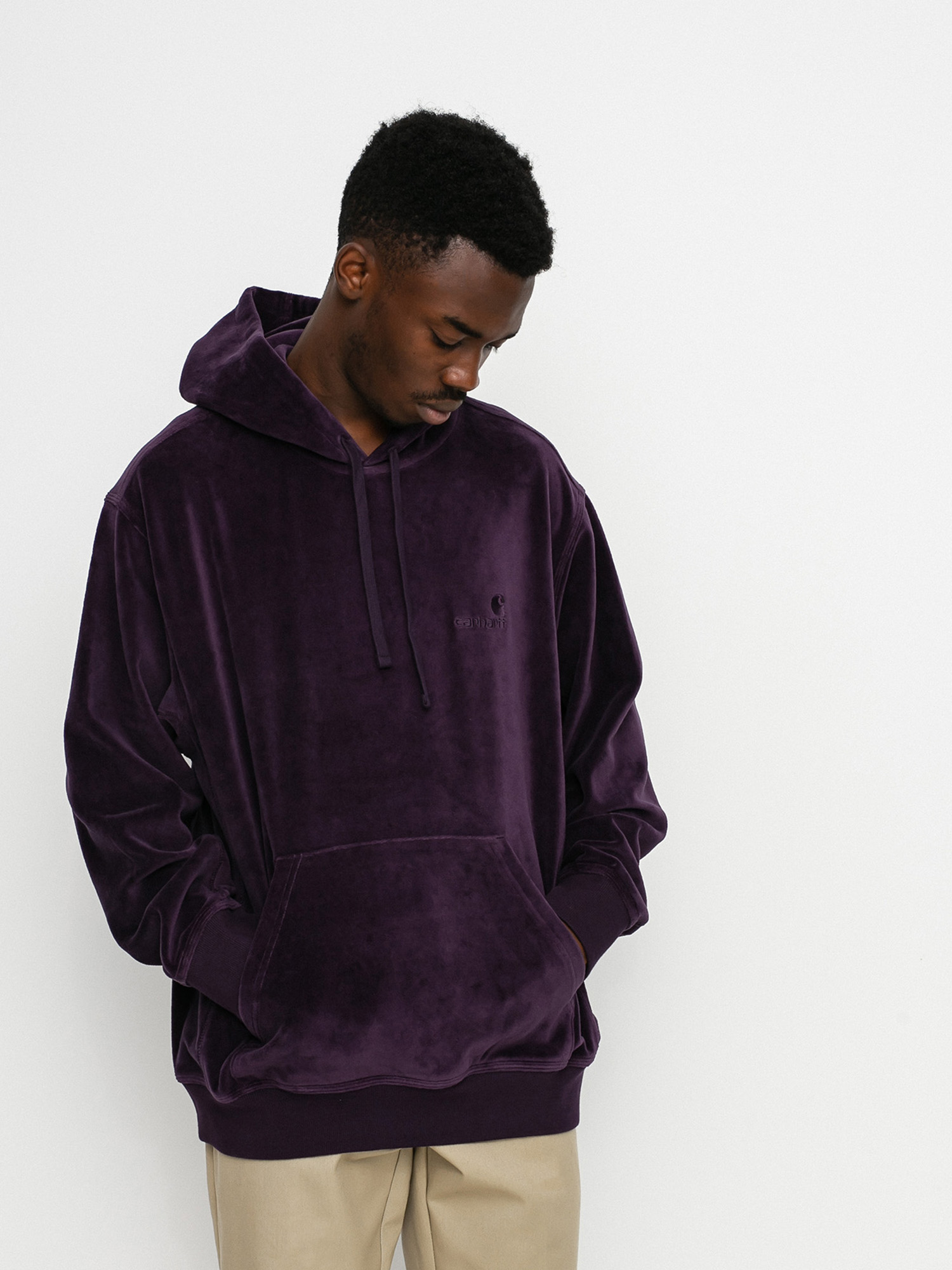 Bluza z kapturem Carhartt WIP United Script HD (dark iris)