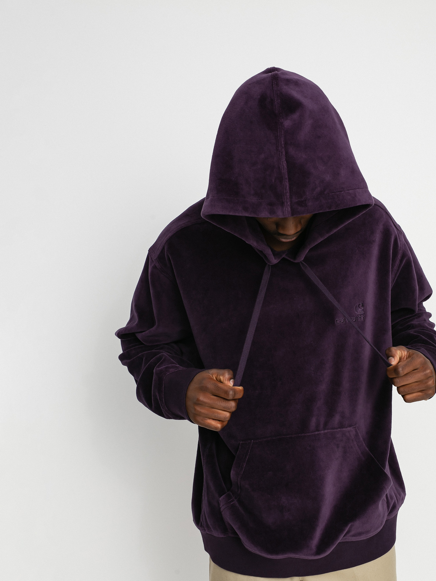 Bluza z kapturem Carhartt WIP United Script HD (dark iris)