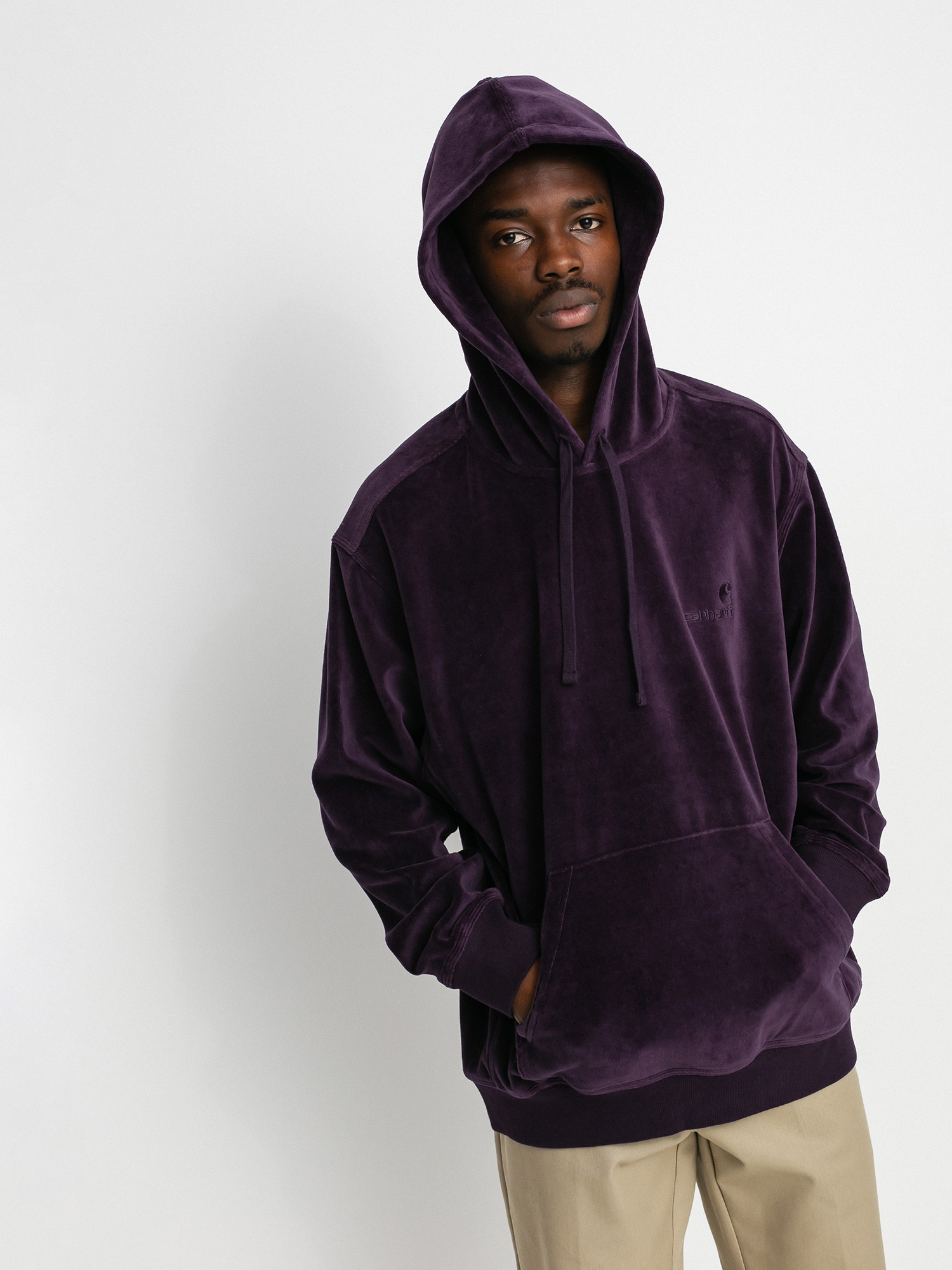 Bluza z kapturem Carhartt WIP United Script HD (dark iris)