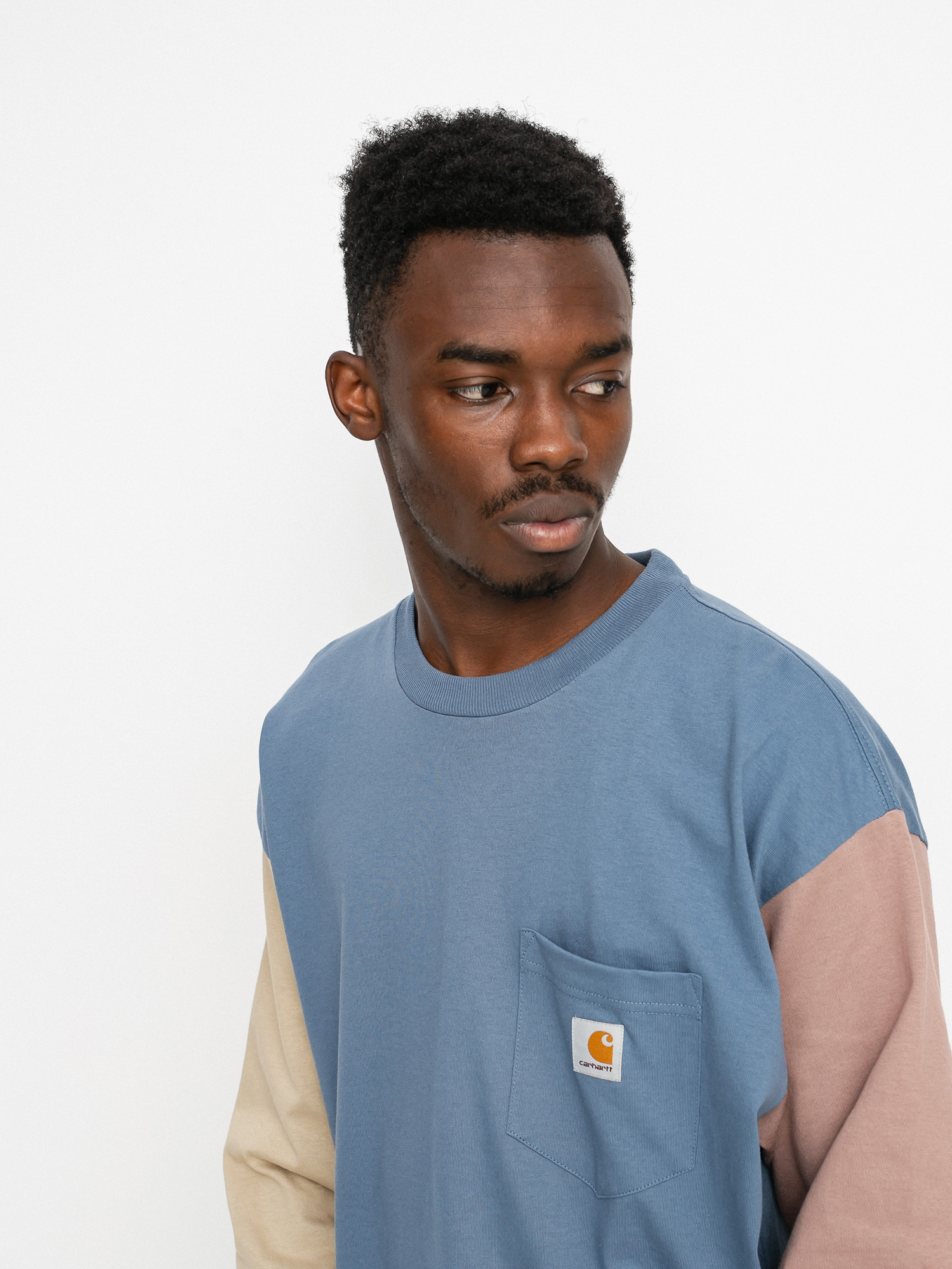 Longsleeve Carhartt WIP Triple Pocket (icesheet/wall/earthy pink)
