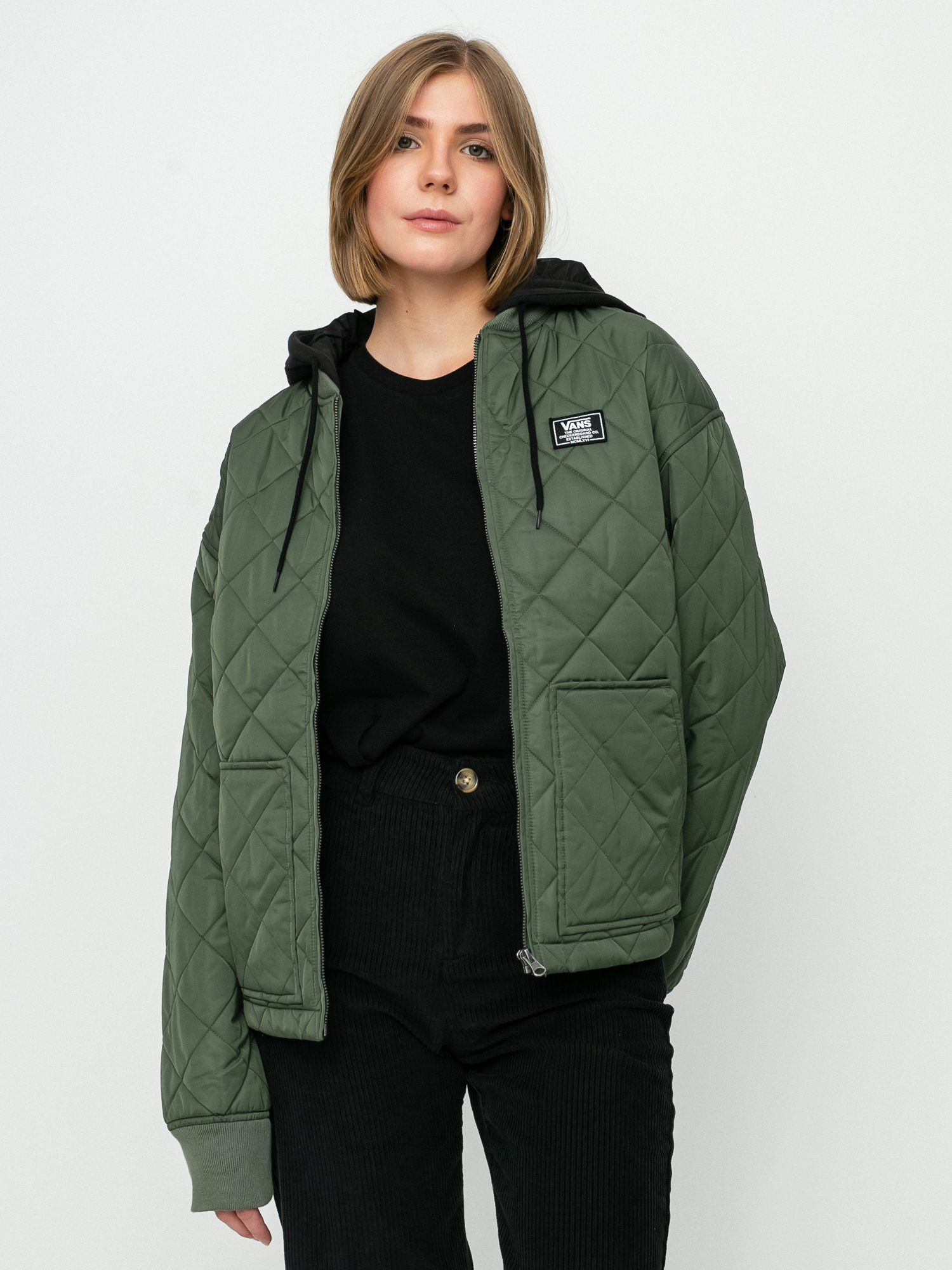 Kurtka Vans Boom Boom 66 Hood Bomber Wmn (thyme)