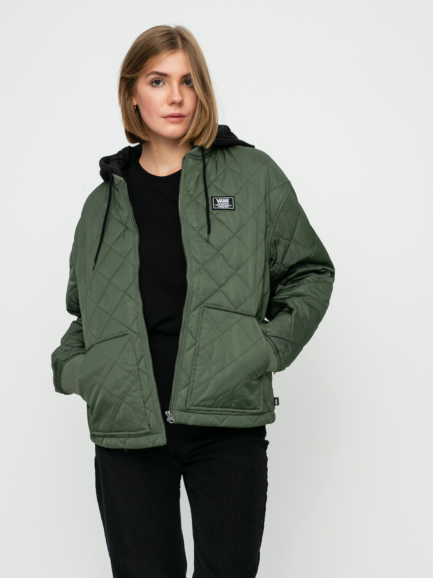 Kurtka Vans Boom Boom 66 Hood Bomber Wmn (thyme)