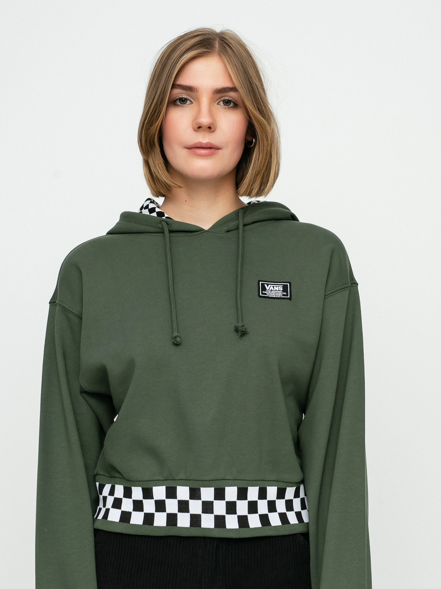 Bluza z kapturem Vans Boom Boom 66 HD Wmn (thyme)