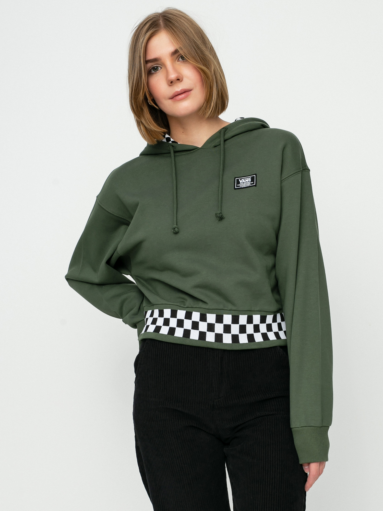 Bluza z kapturem Vans Boom Boom 66 HD Wmn (thyme)