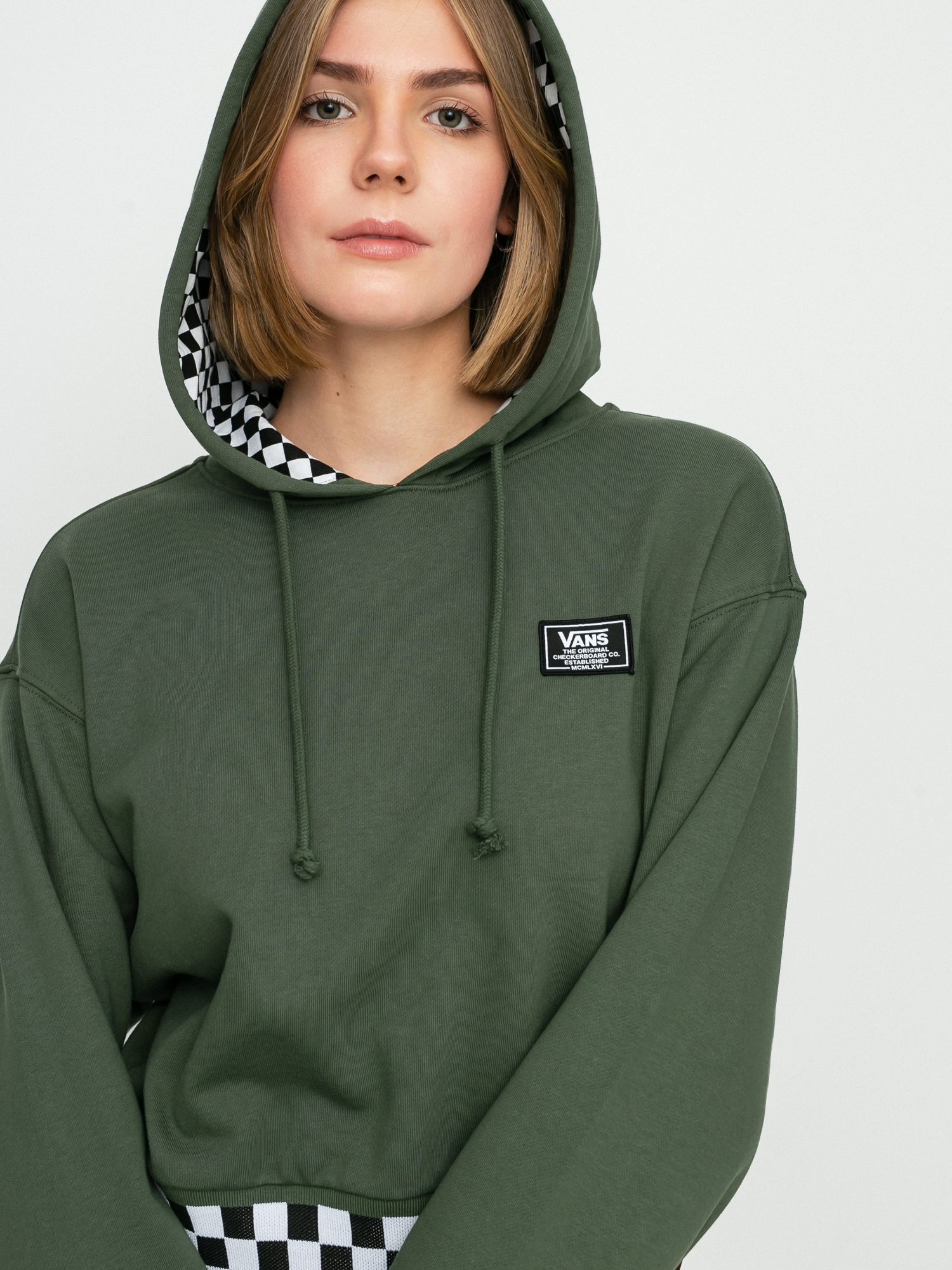 Bluza z kapturem Vans Boom Boom 66 HD Wmn (thyme)