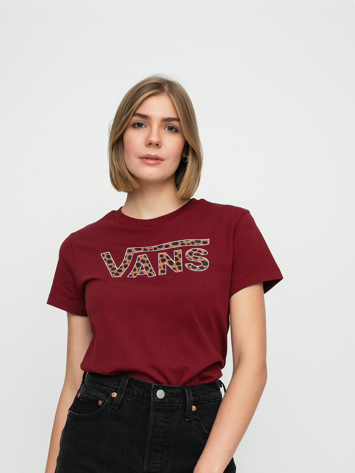 T-shirt Vans Animal V Wmn (pomegranate)