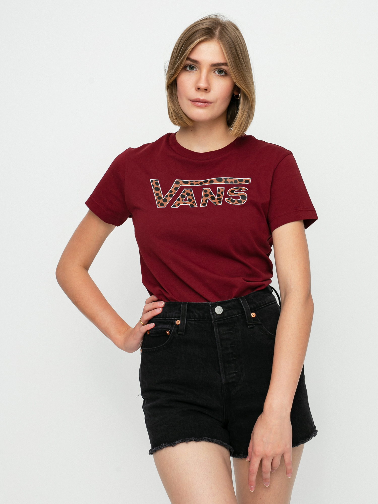 T-shirt Vans Animal V Wmn (pomegranate)