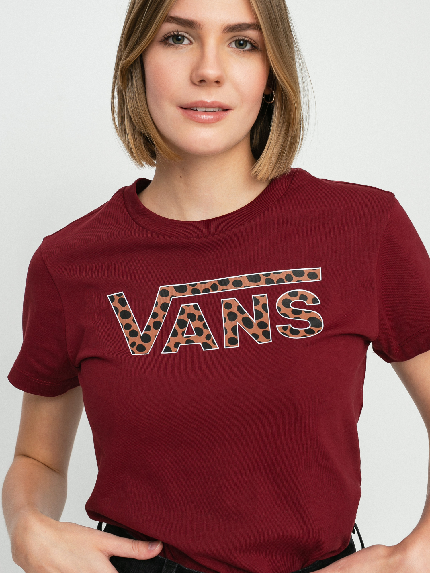 T-shirt Vans Animal V Wmn (pomegranate)