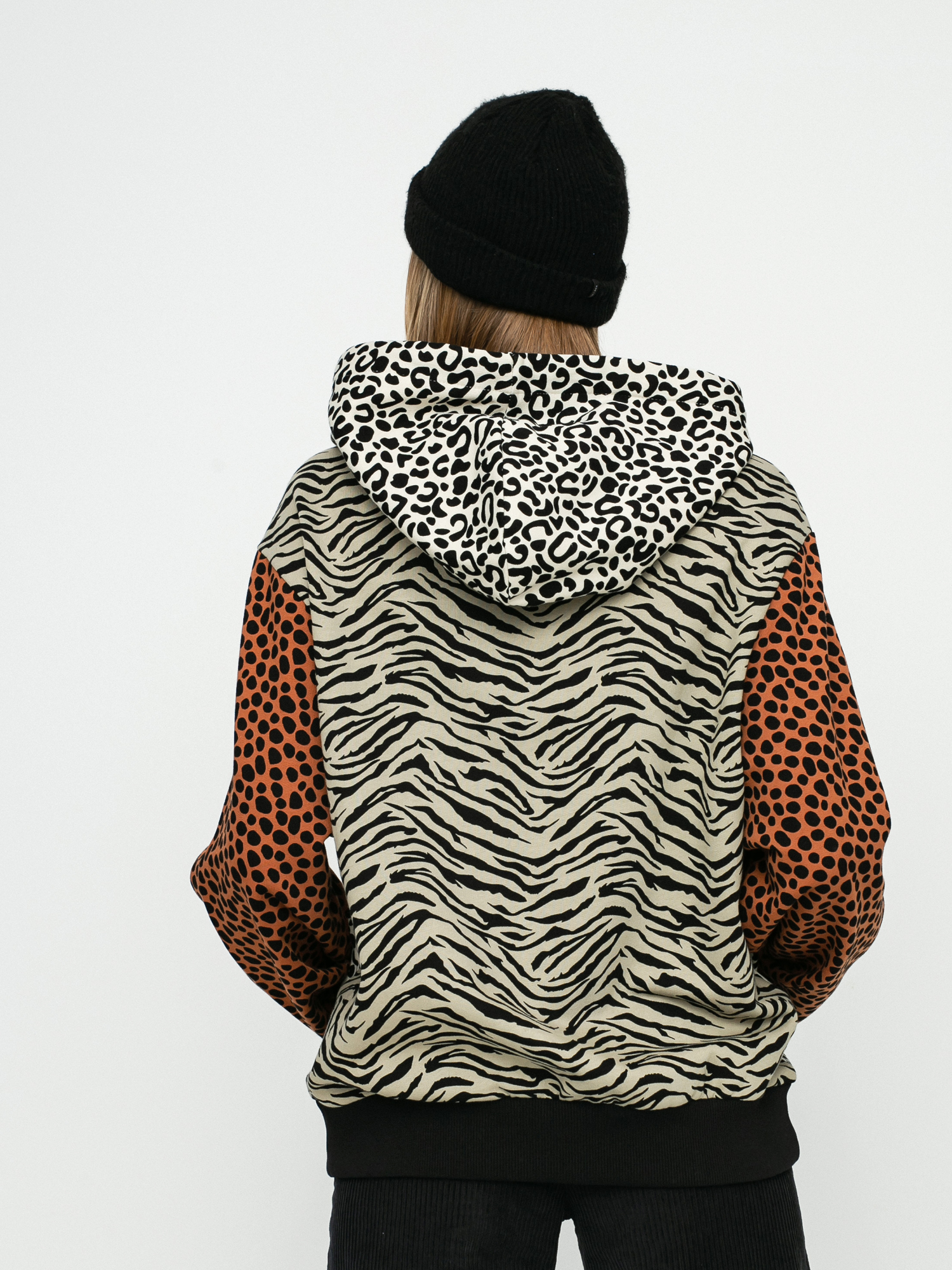 Bluza z kapturem Vans Wild Patchwork HD Wmn (animal patchwork)