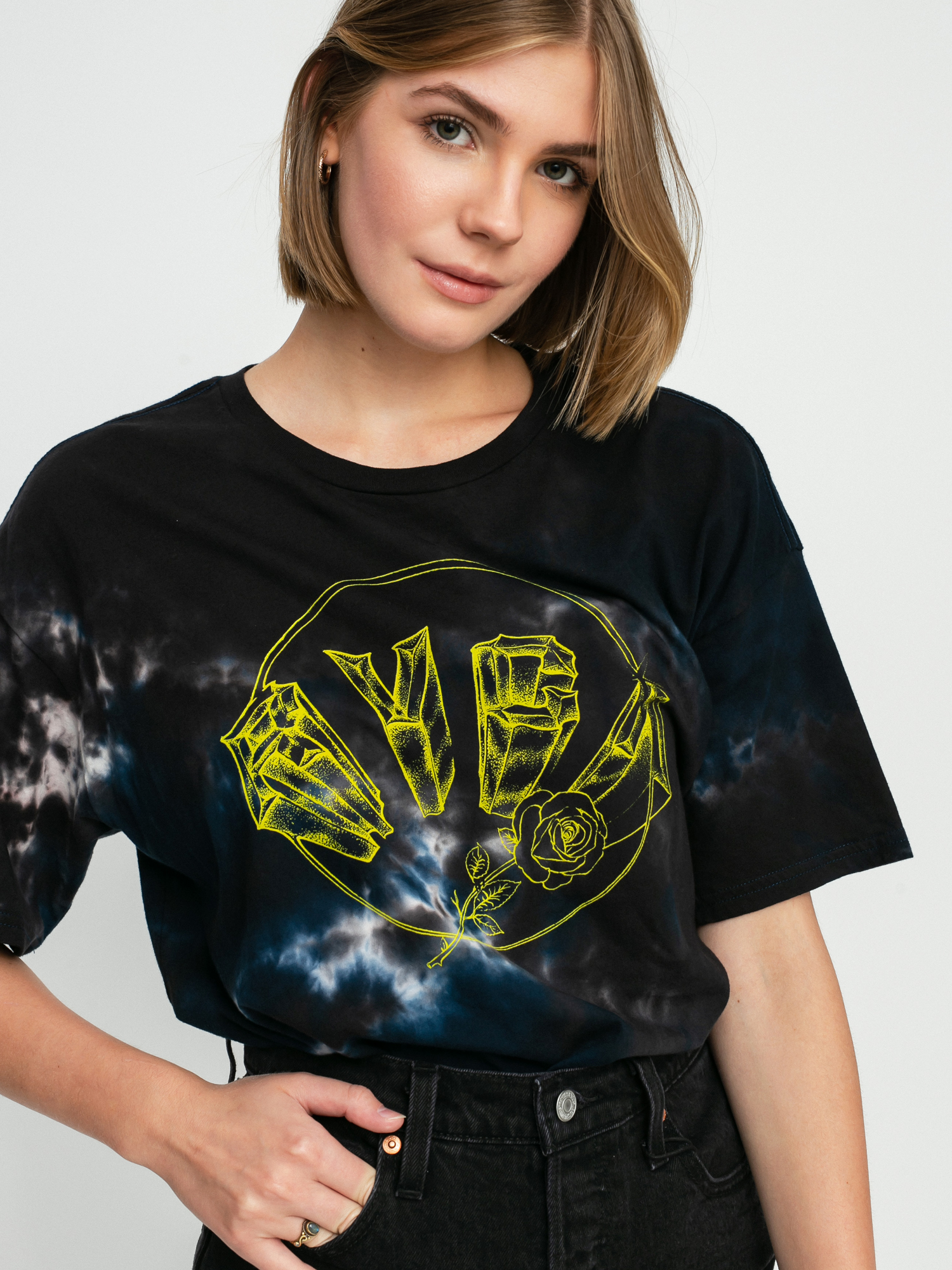 T-shirt RVCA Chrome Rose Wmn (vintage white)