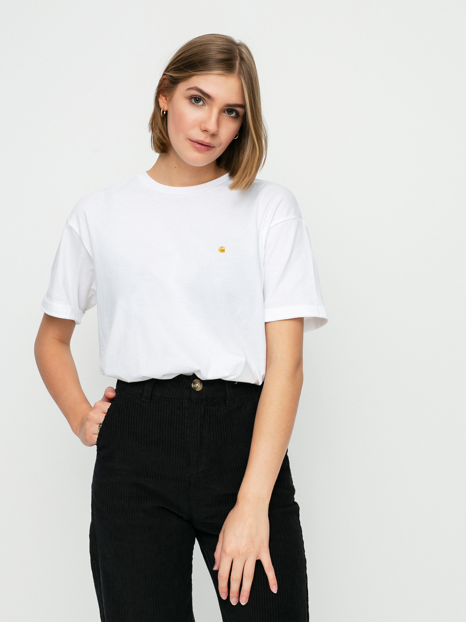 T-shirt Carhartt WIP Chase Wmn (white/gold)