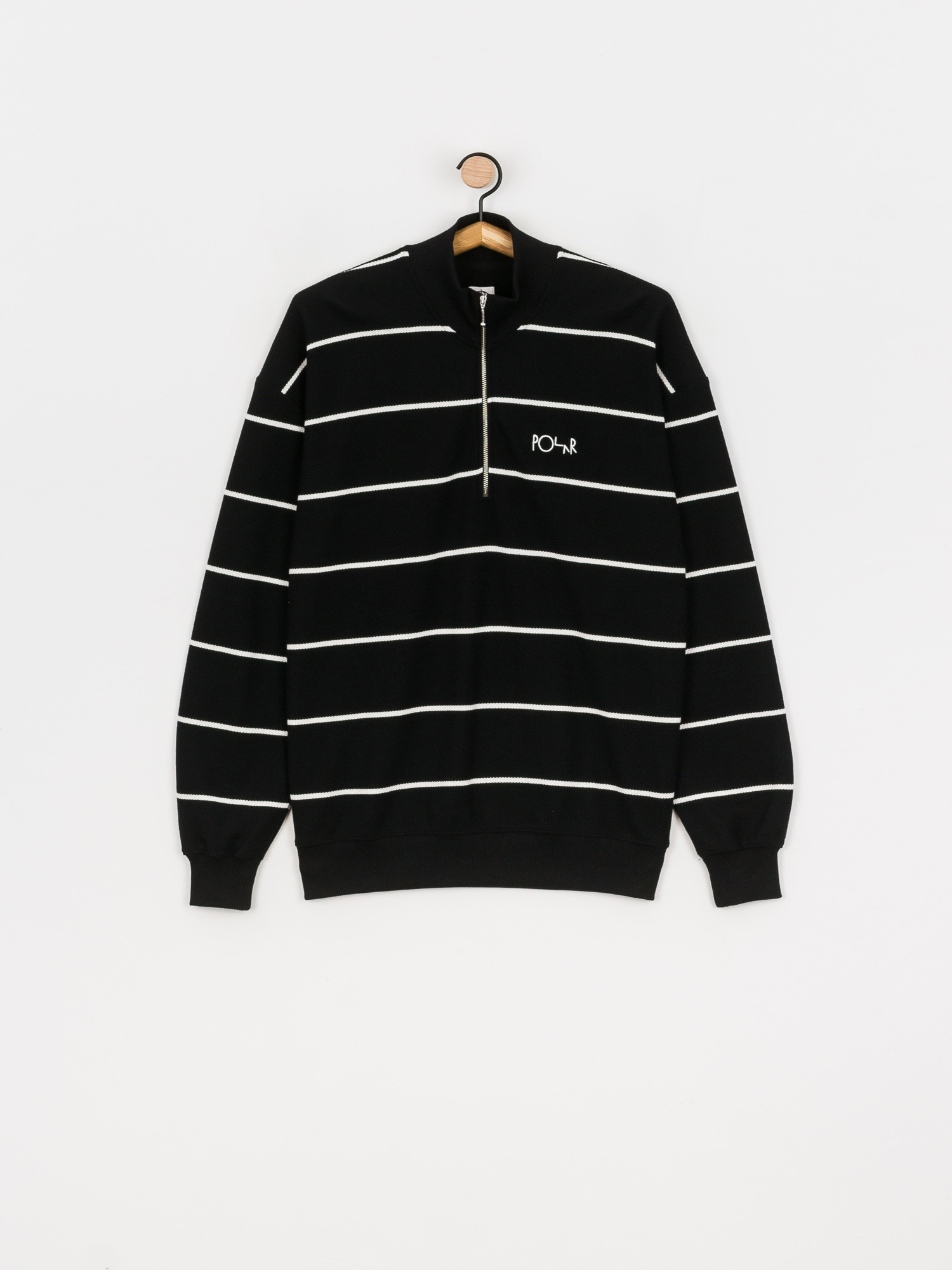 Bluza Polar Skate Stripe Zip Neck (black)