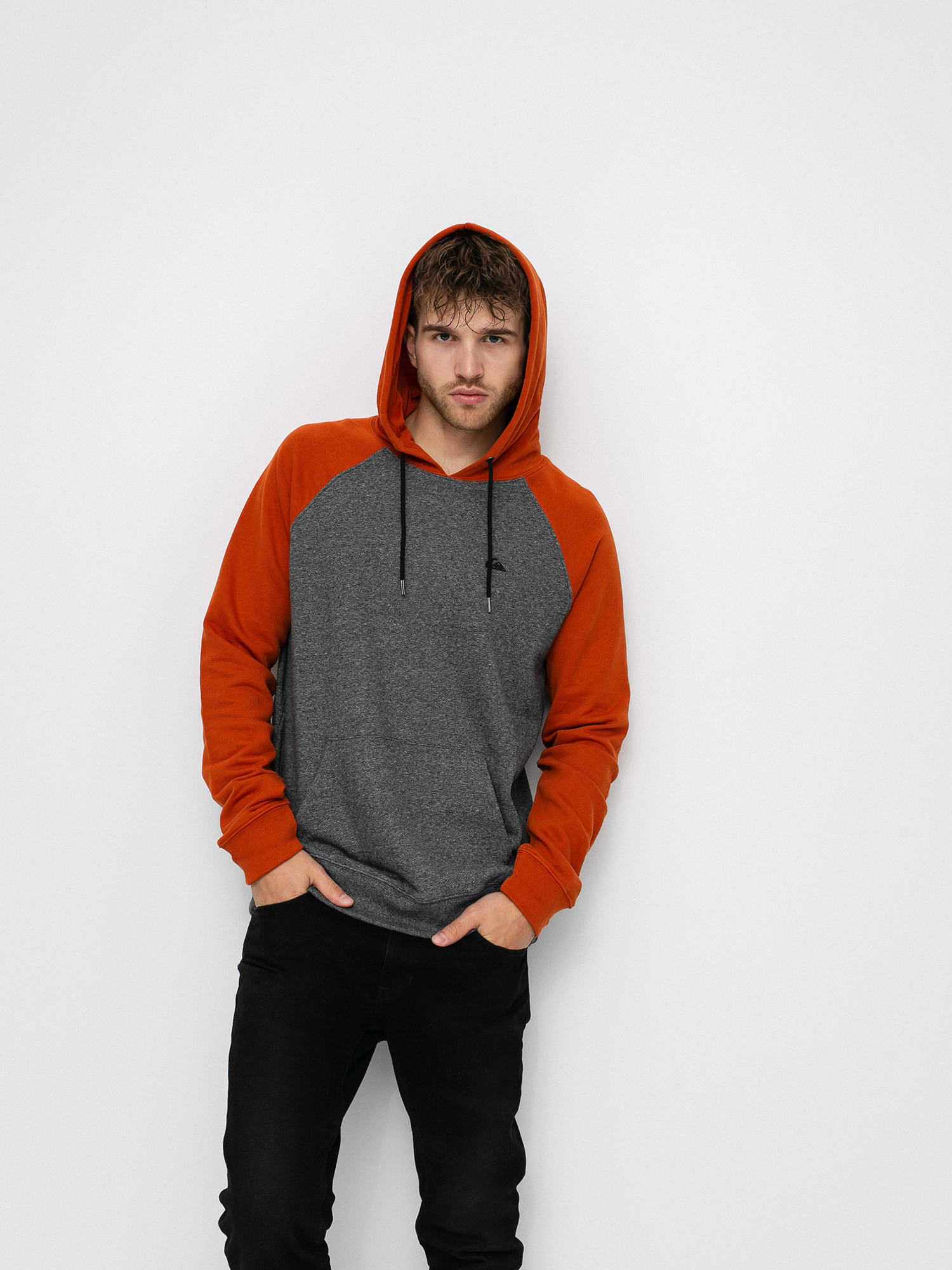 Bluza z kapturem Quiksilver Essentials Raglan HD (dark grey heather)