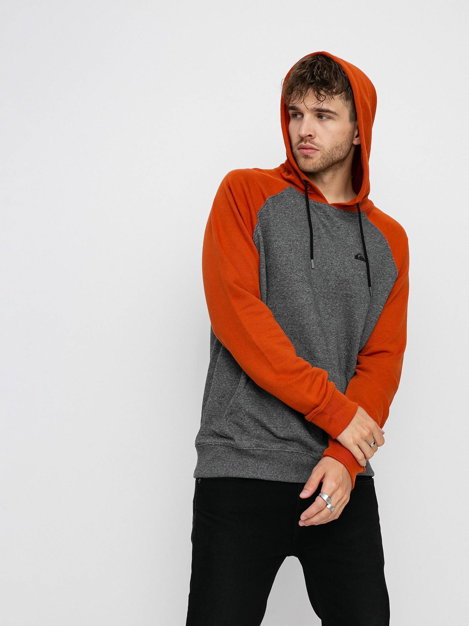 Bluza z kapturem Quiksilver Essentials Raglan HD (dark grey heather)