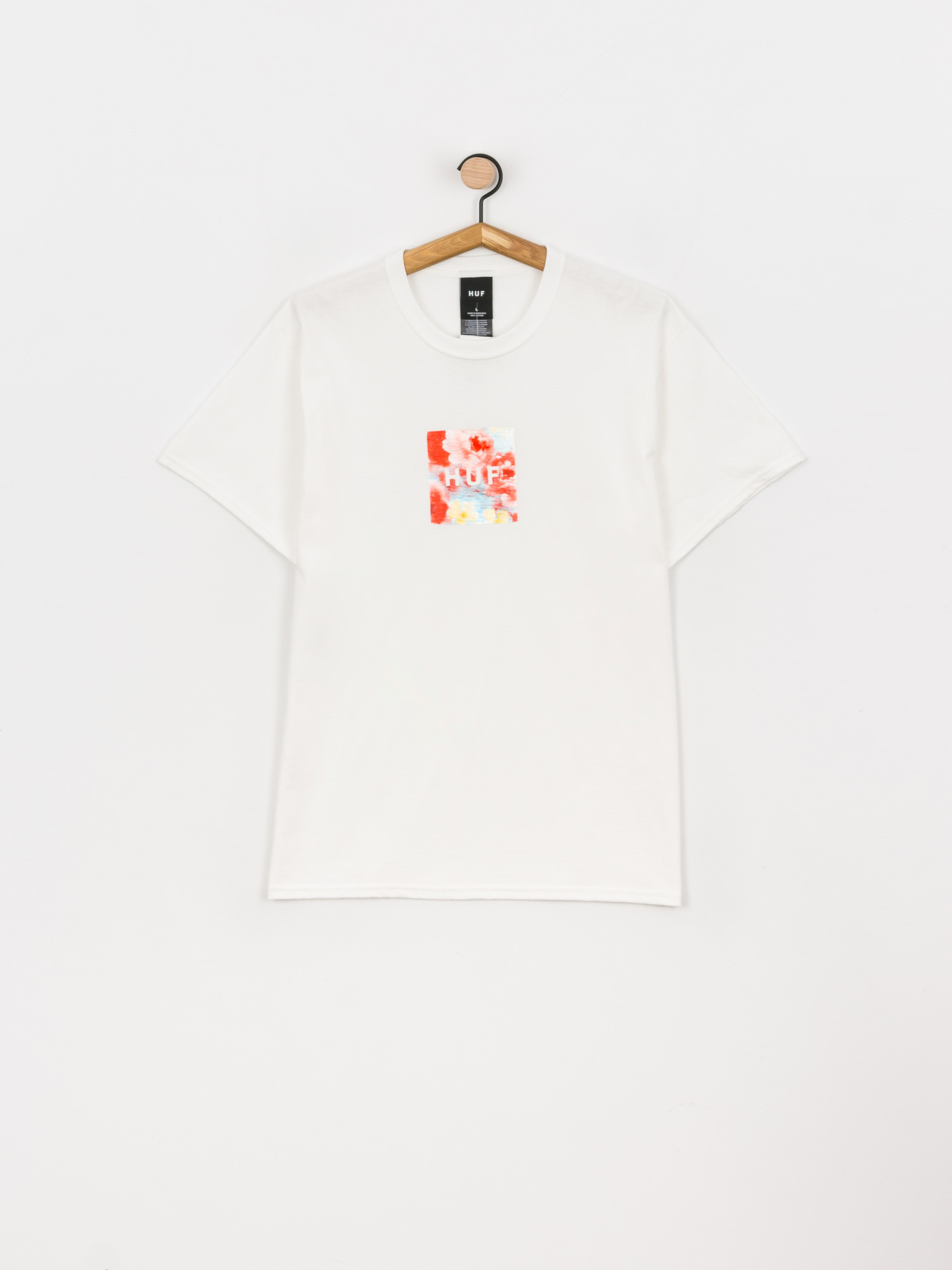 T-shirt HUF Foil Flower Box Logo (white)