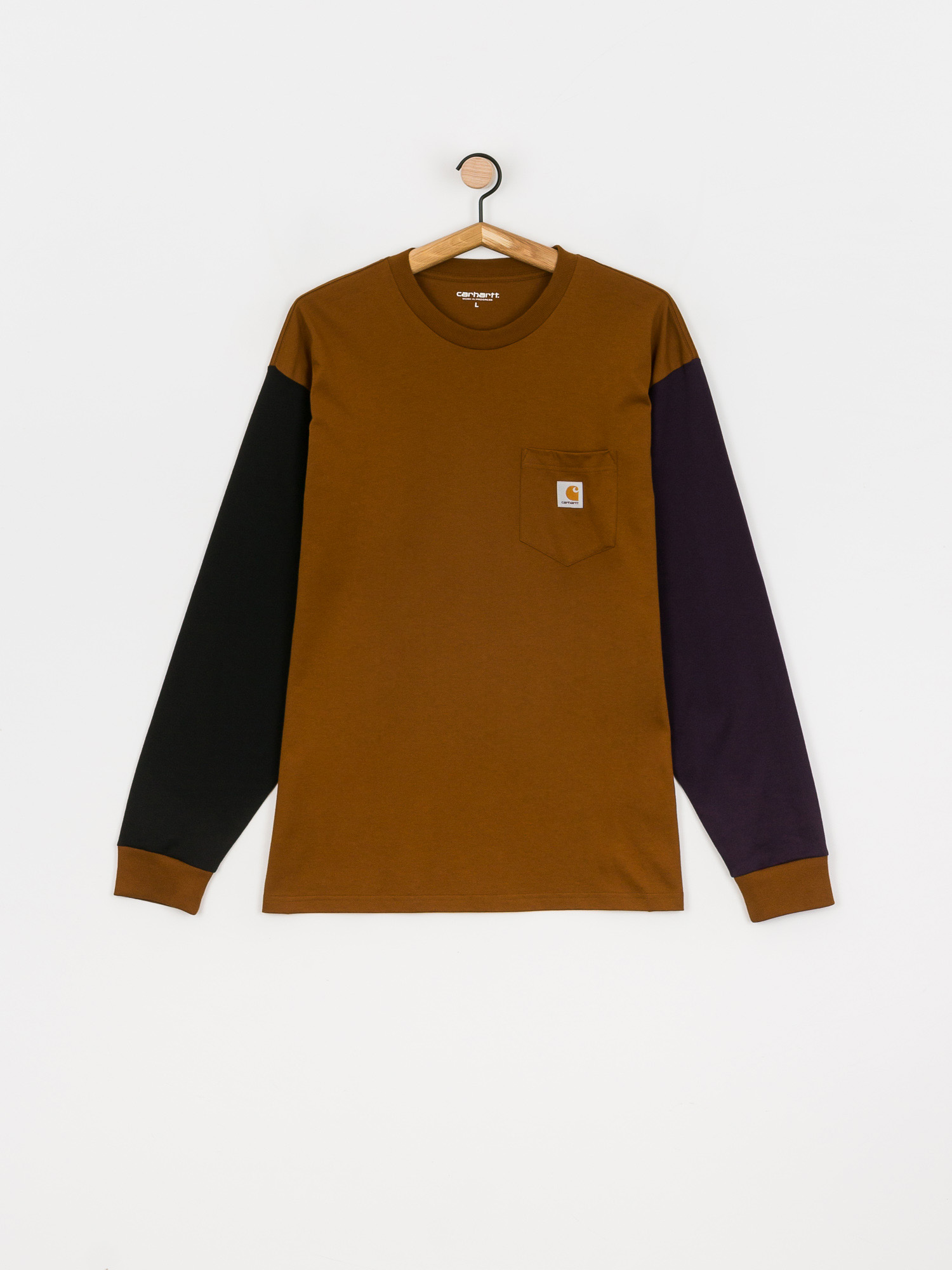 Longsleeve Carhartt WIP Triple Pocket (tawny/black/dark iris)