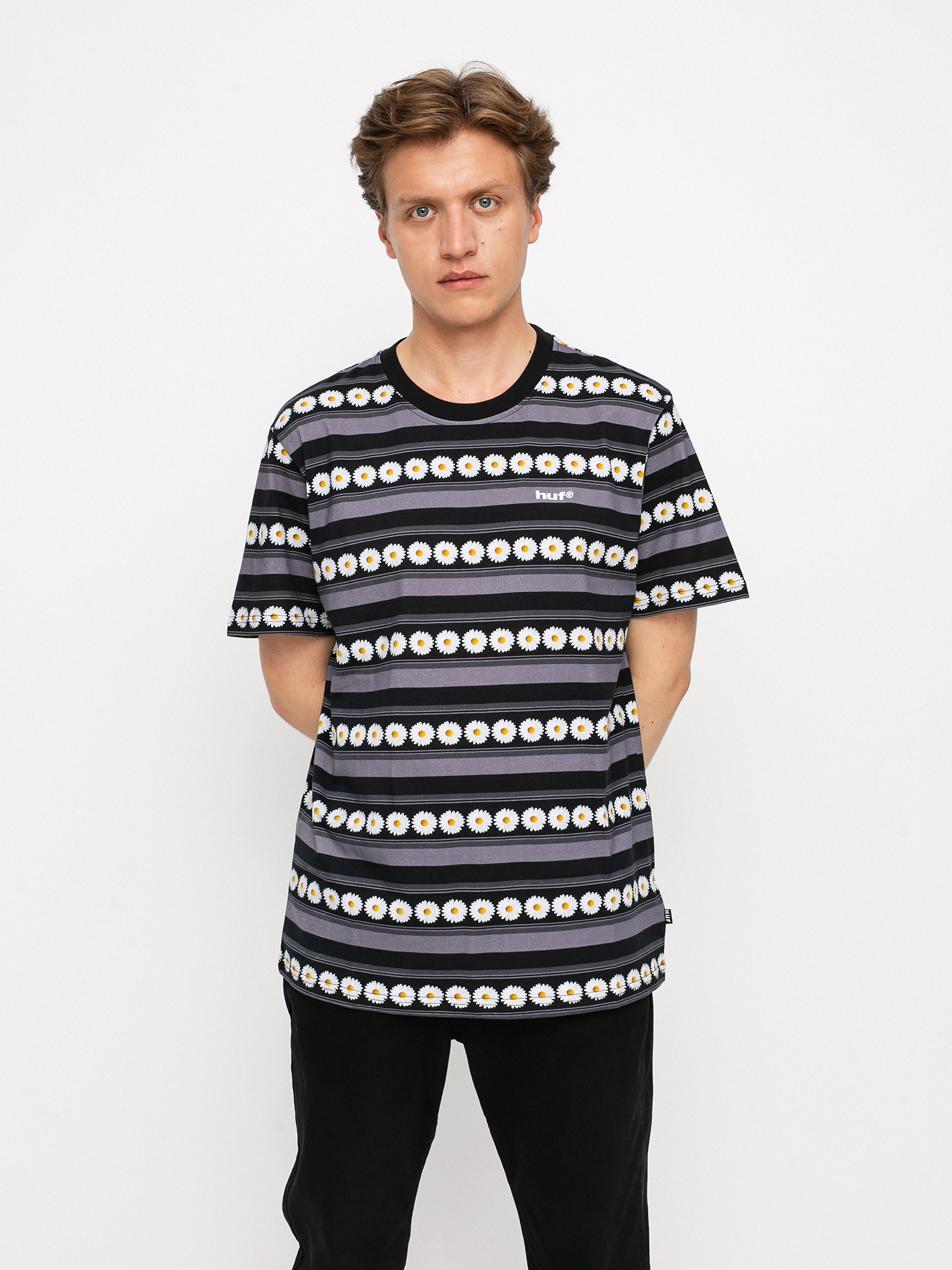 T-shirt HUF Daisy Stripe (black)