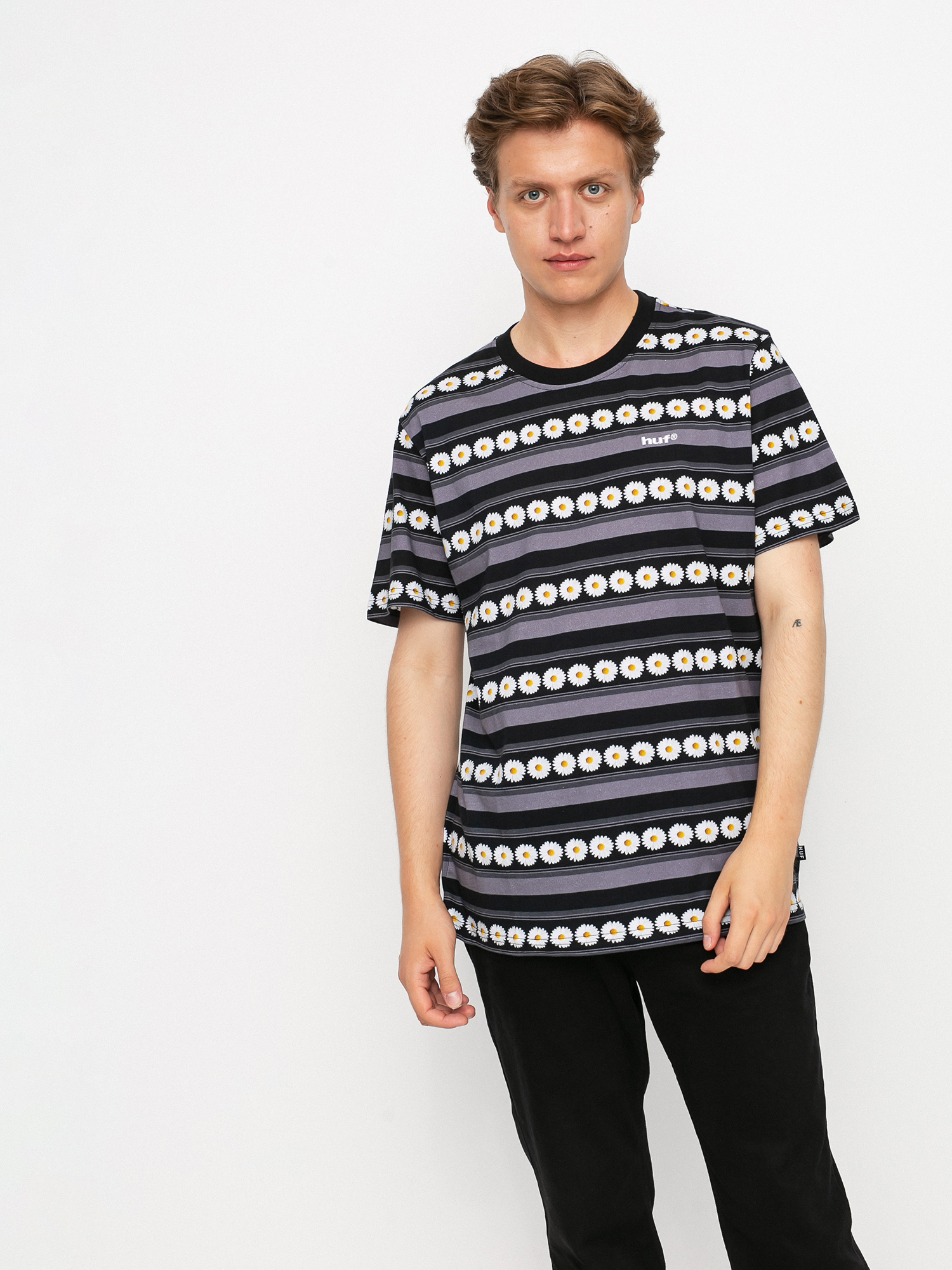 T-shirt HUF Daisy Stripe (black)