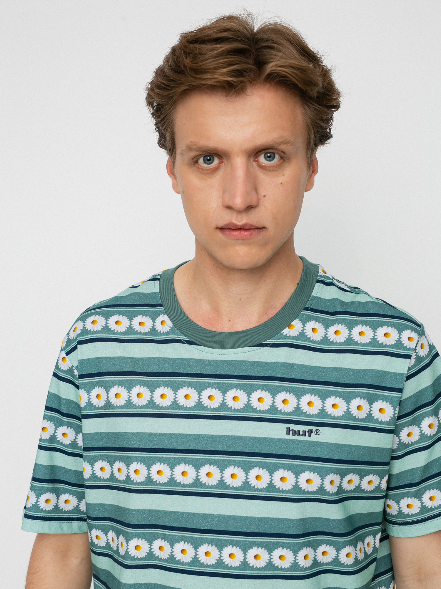 T-shirt HUF Daisy Stripe (sage)