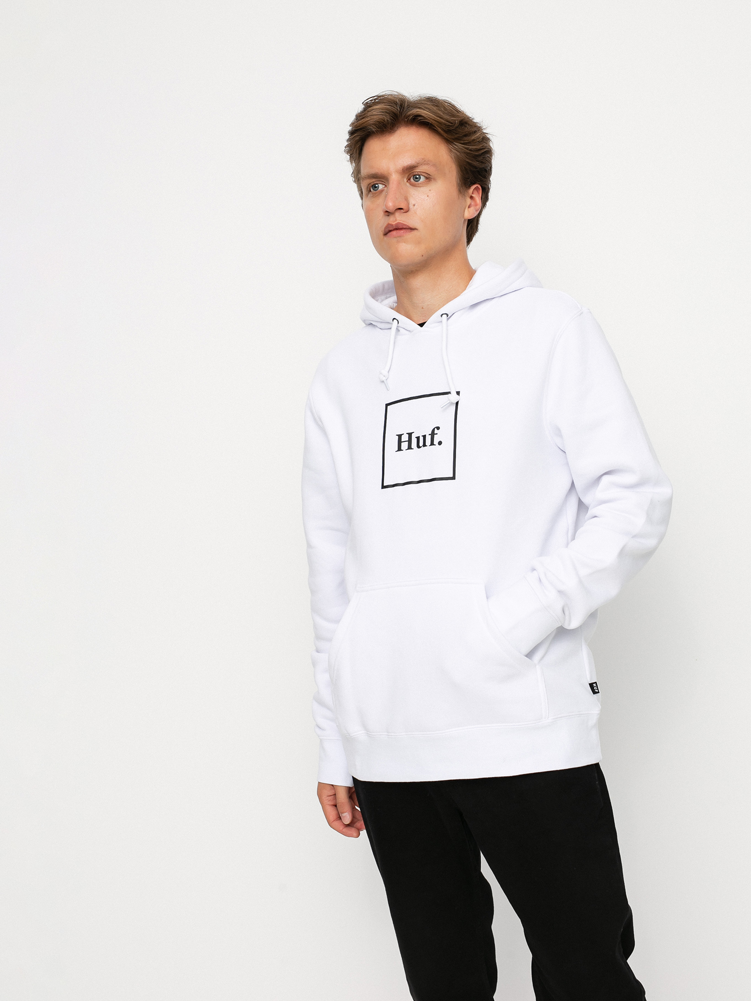 Bluza z kapturem HUF Essentials Box Logo HD (white)