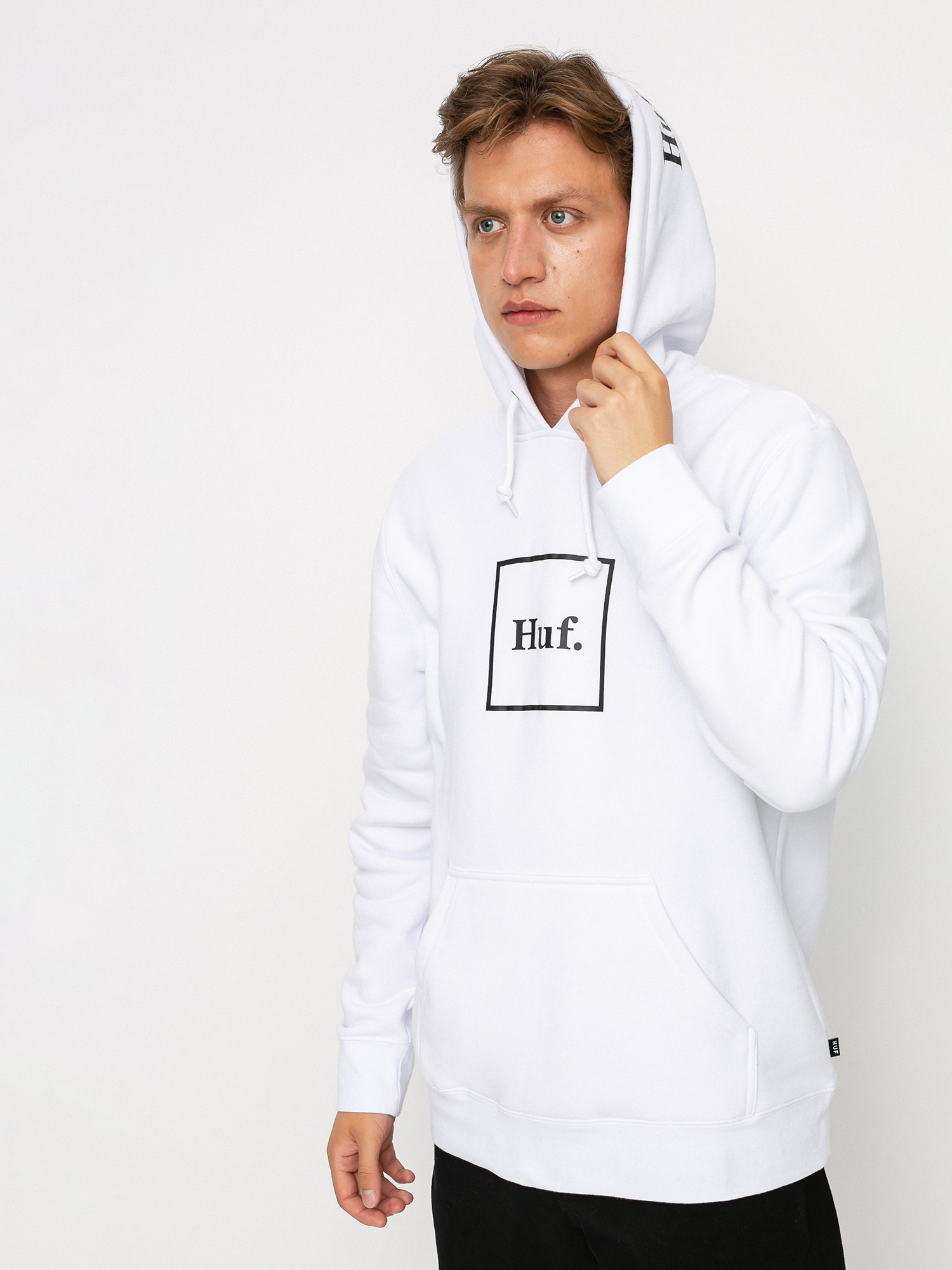 Bluza z kapturem HUF Essentials Box Logo HD (white)