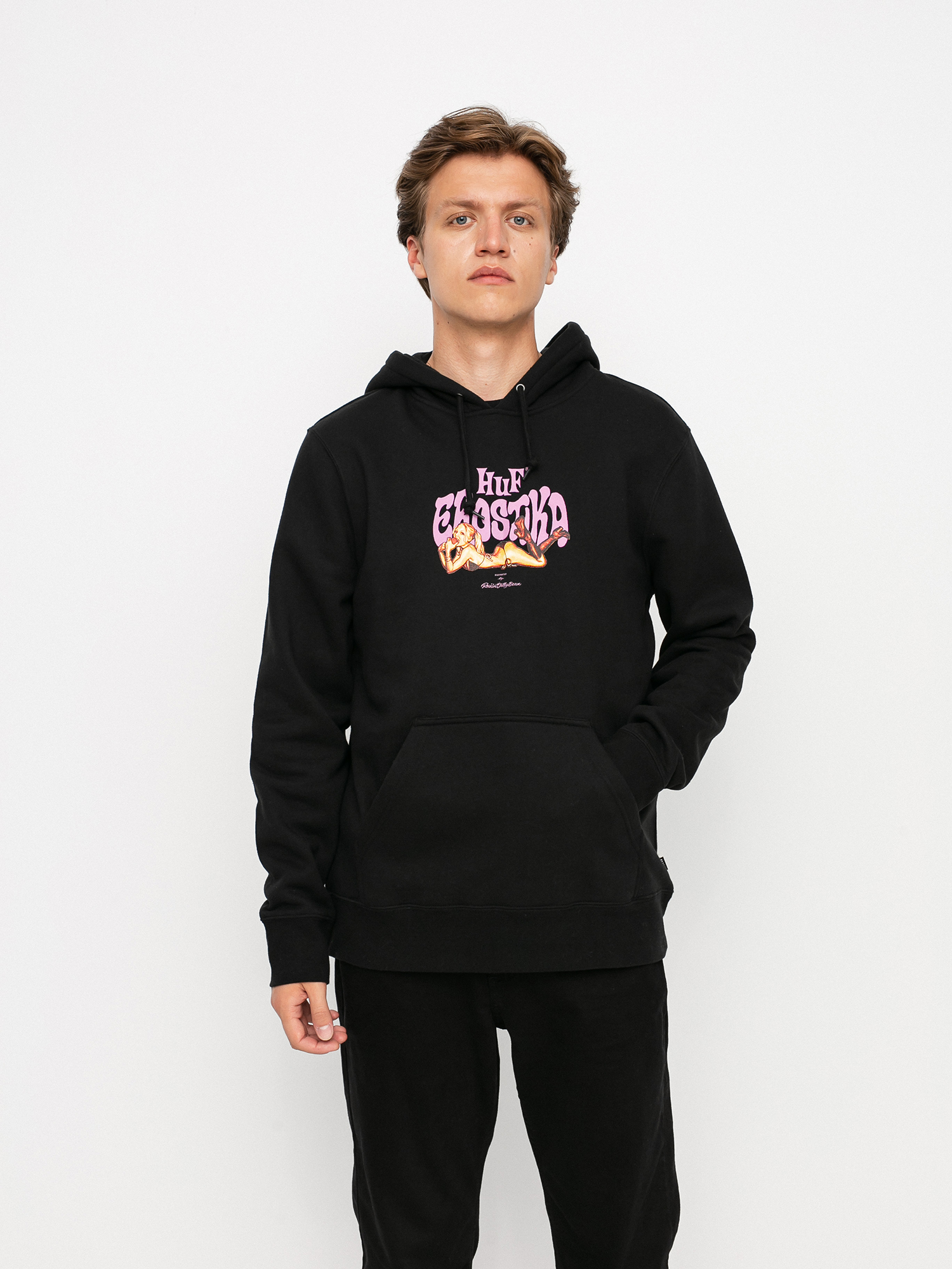 Bluza z kapturem HUF RJB Erostika HD (black)