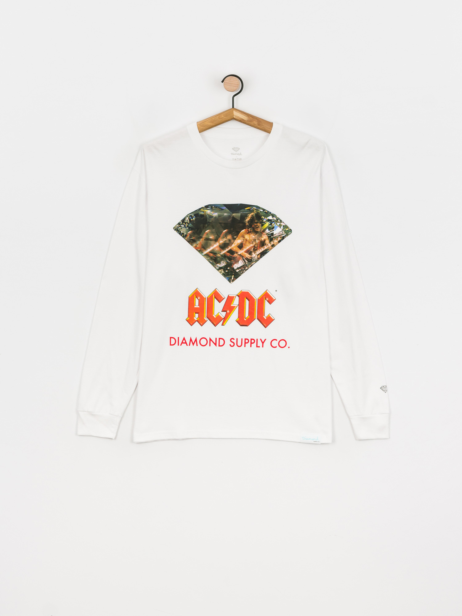 Longsleeve Diamond Supply Co. AC/DC Diamond (white)
