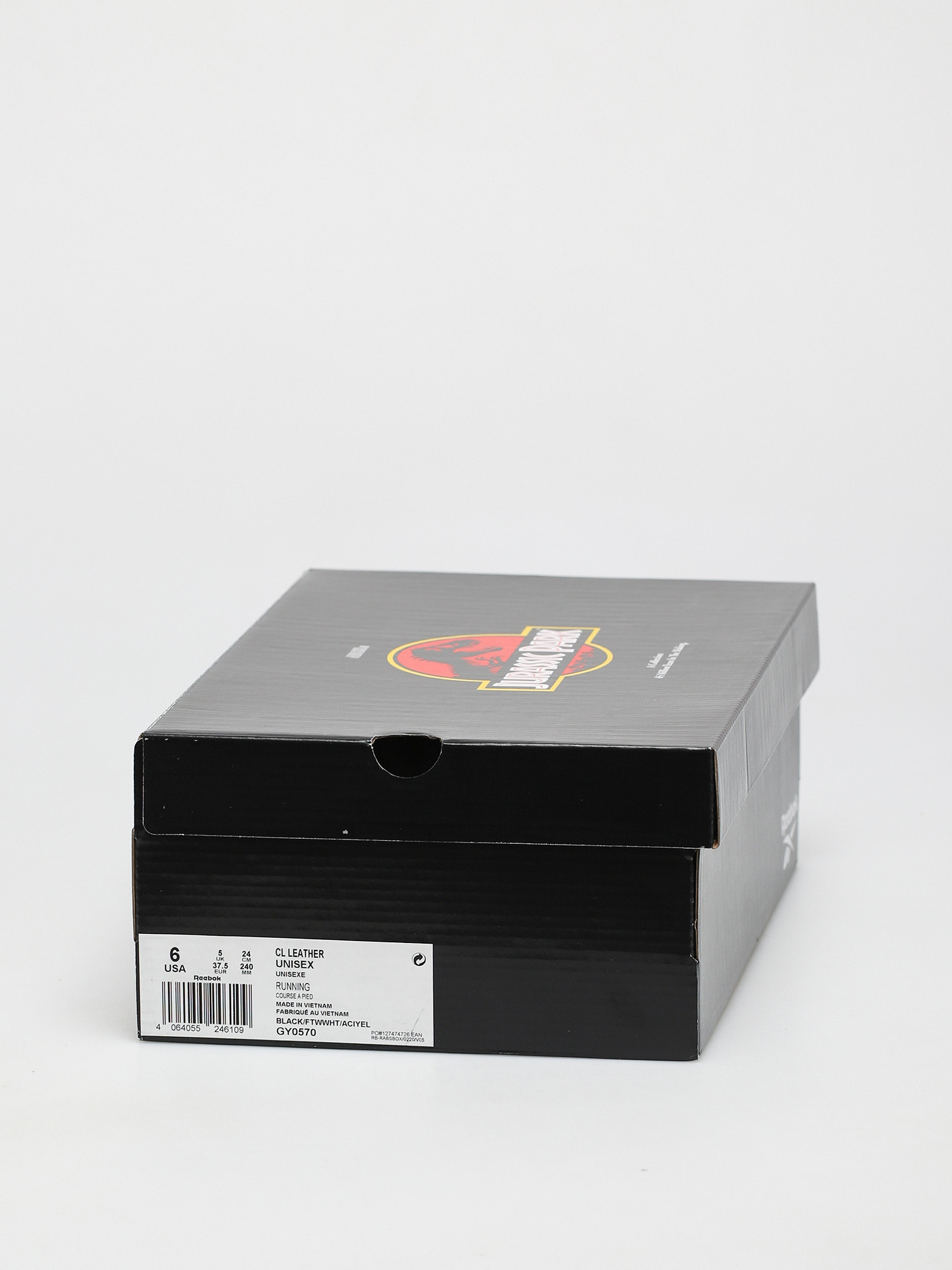 Buty Reebok X Jurassic Park Cl Leather (black/ftwwht/aciyel)